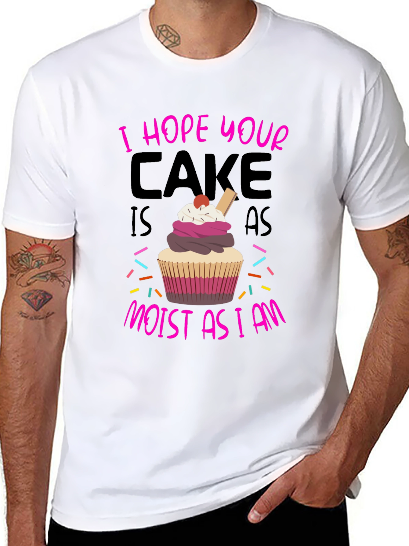 Humorous Cupcake T-Shirt - Moist As I Am