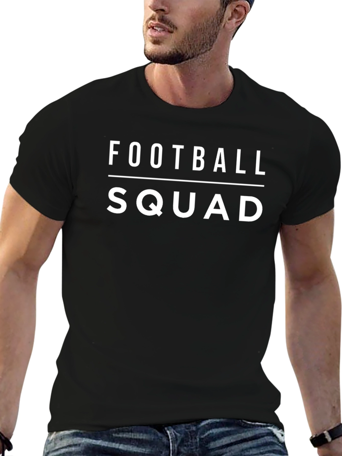 Football Squad Graphic Tee - Black