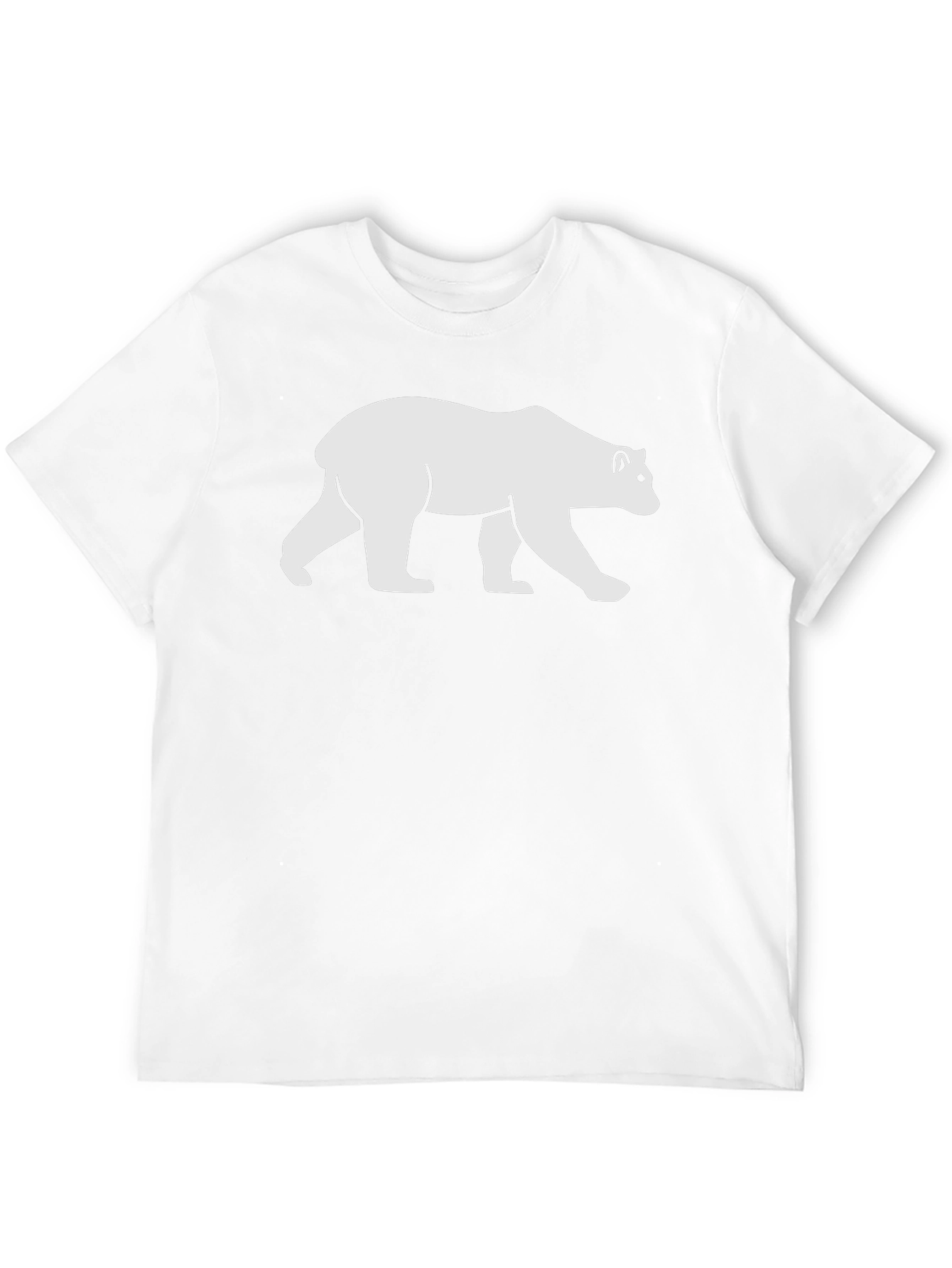 Black T-Shirt with White Bear Graphic