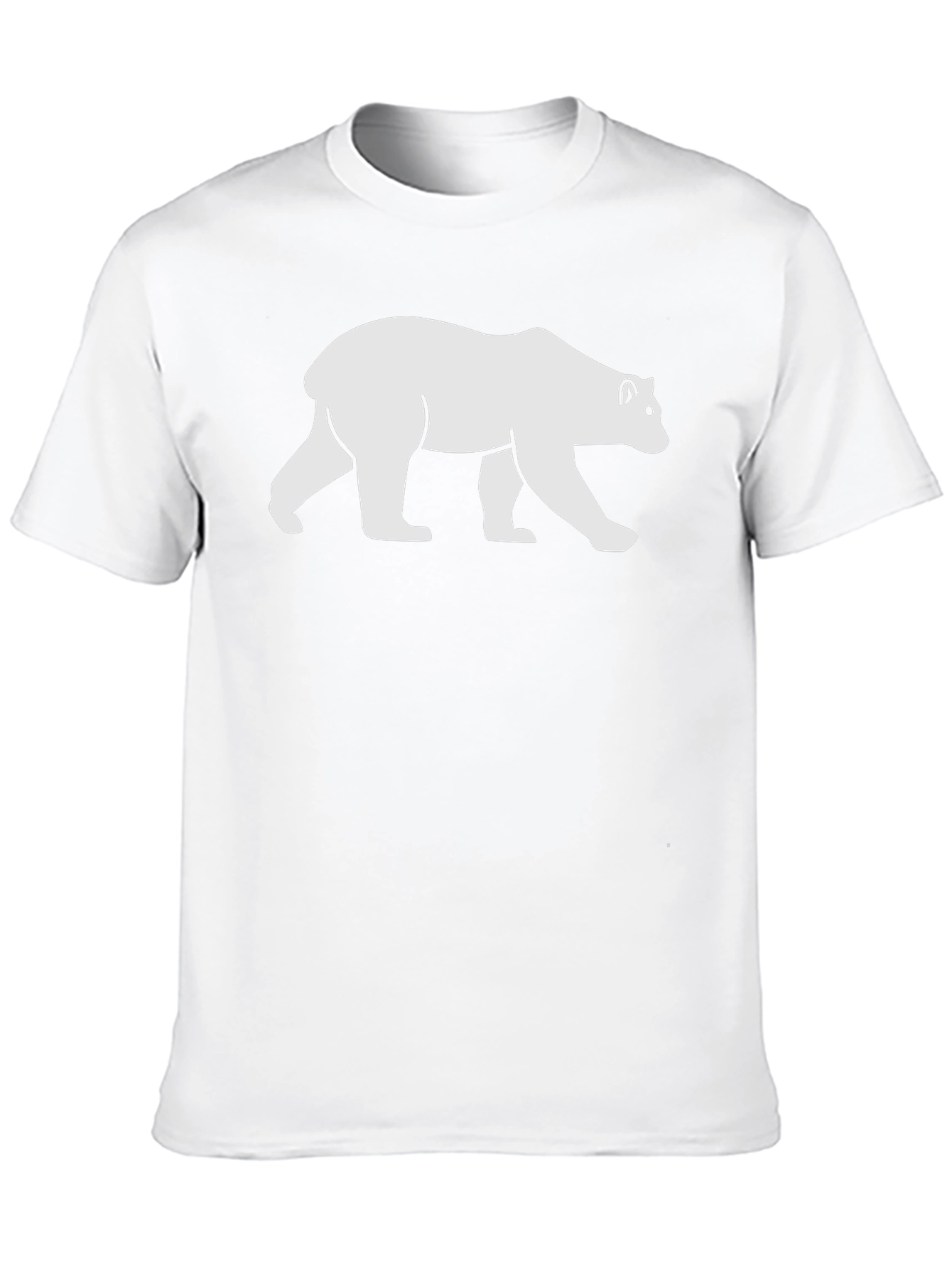Black T-Shirt with White Bear Graphic