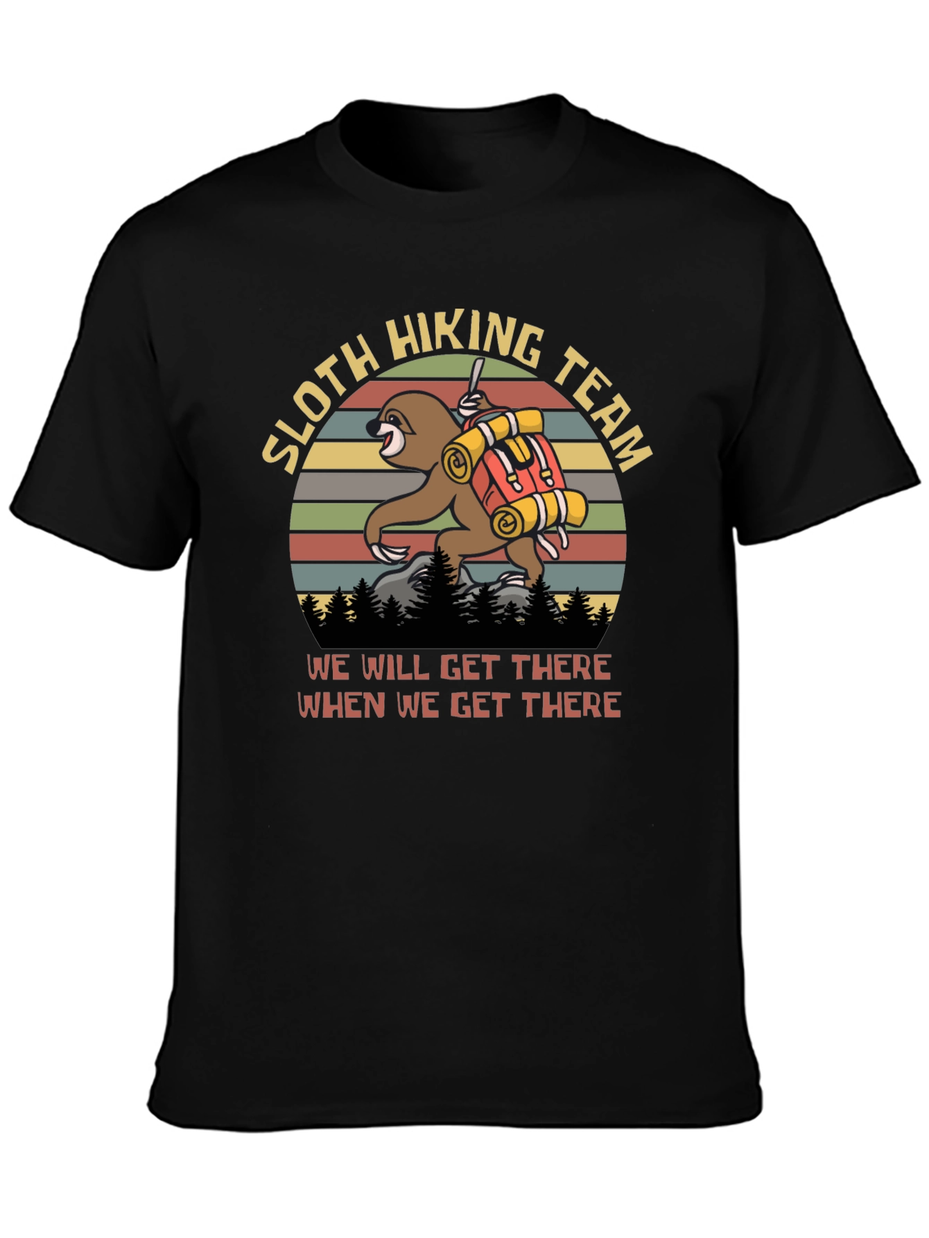 Sloth Hiking Team T-Shirt Funny Hiking Apparel