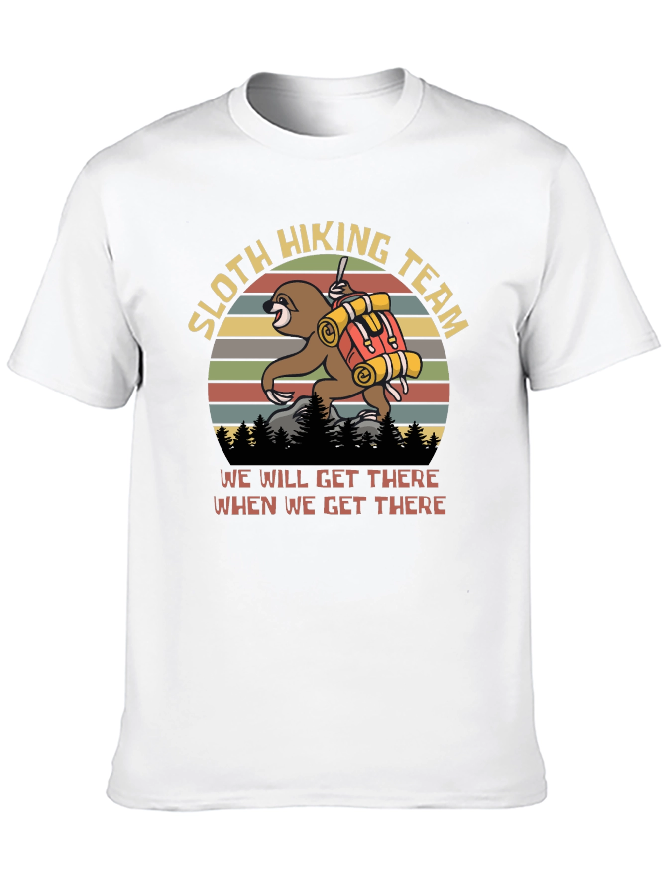 Sloth Hiking Team T-Shirt Funny Hiking Apparel