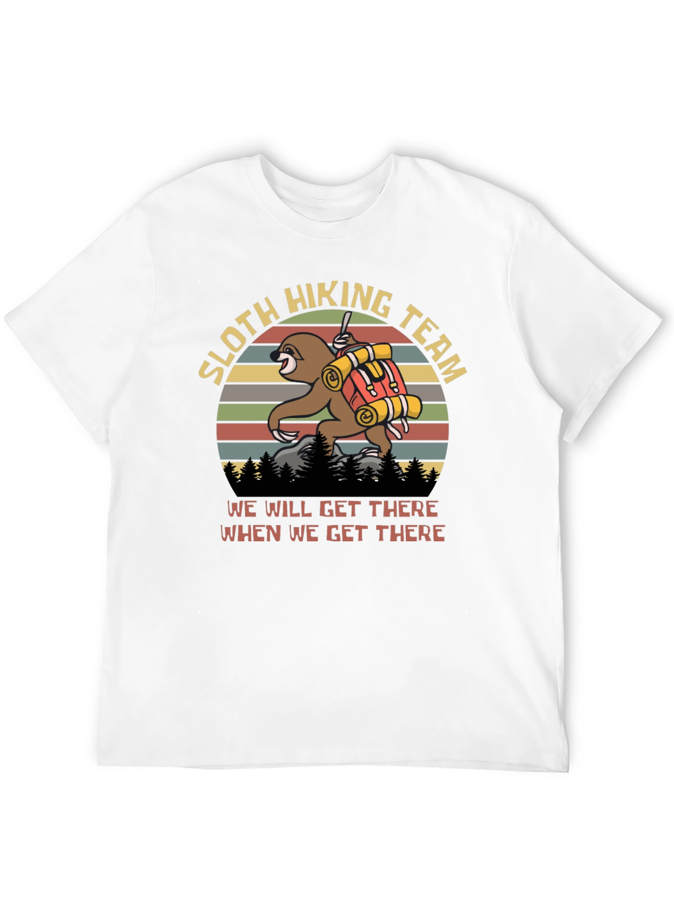 Sloth Hiking Team T-Shirt Funny Hiking Apparel