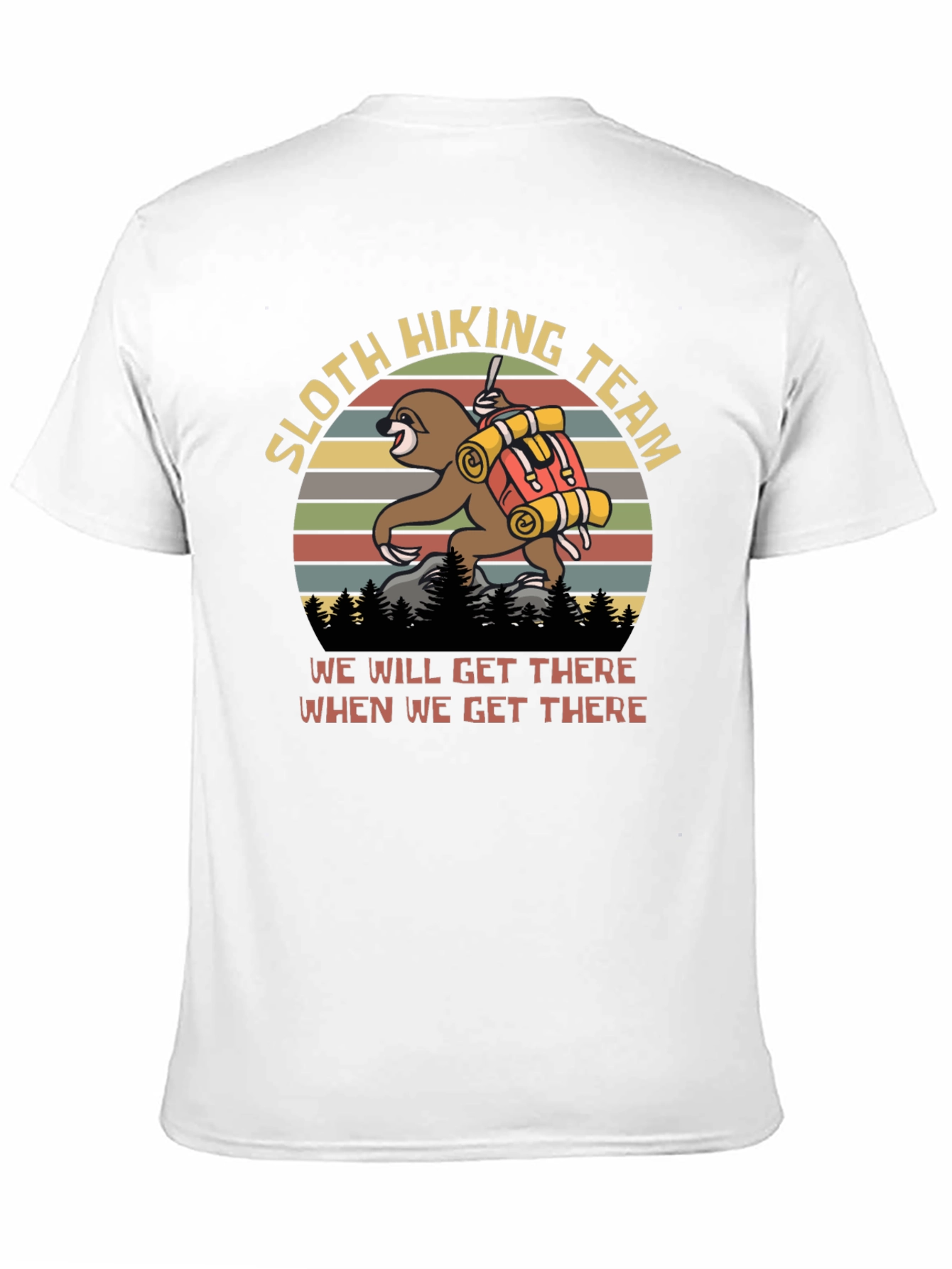 Sloth Hiking Team T-Shirt Funny Hiking Apparel