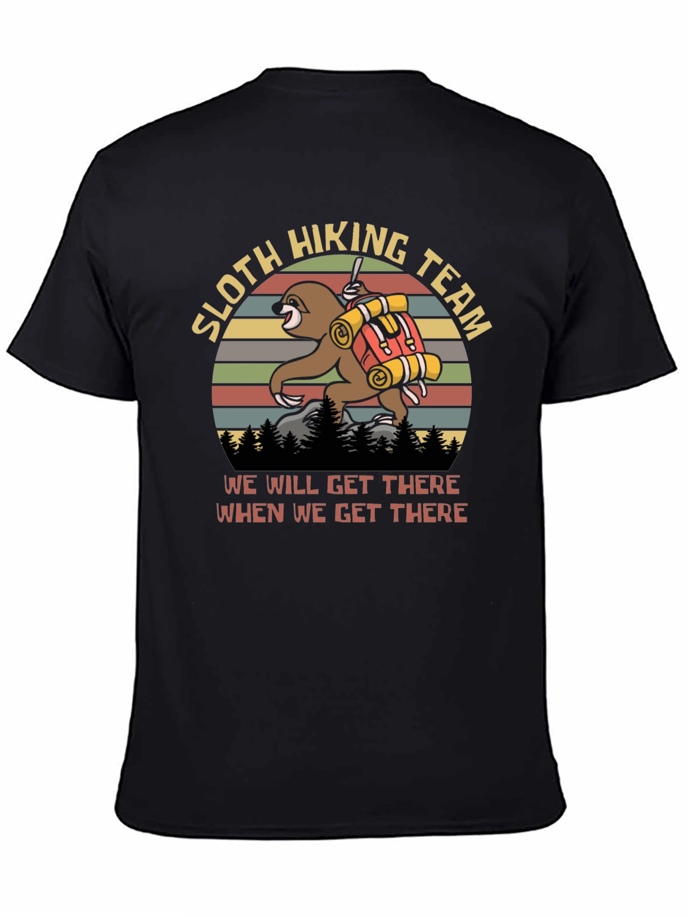 Sloth Hiking Team T-Shirt Funny Hiking Apparel