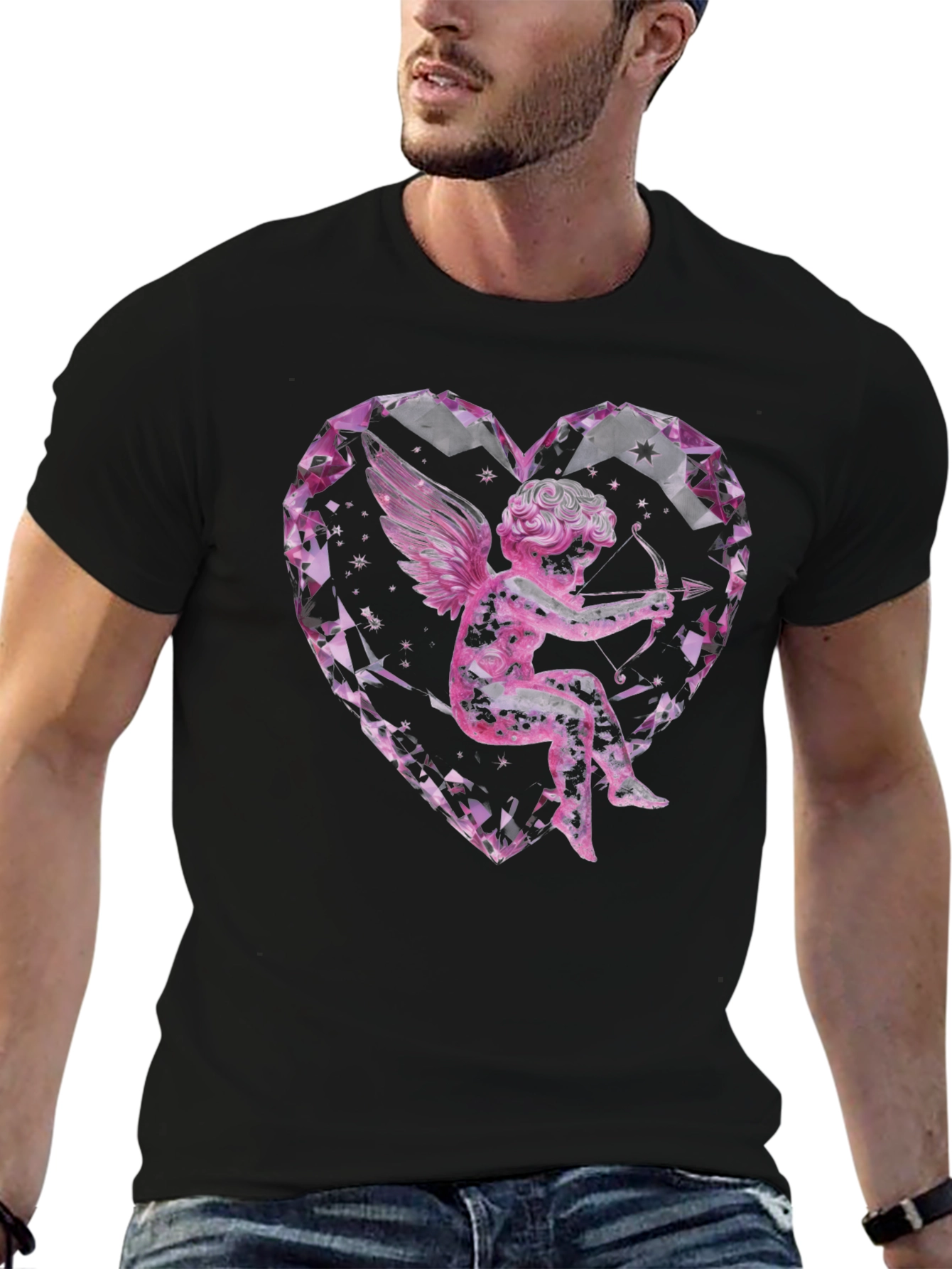 Cupid Heart Graphic Tee - Valentines Day Gift