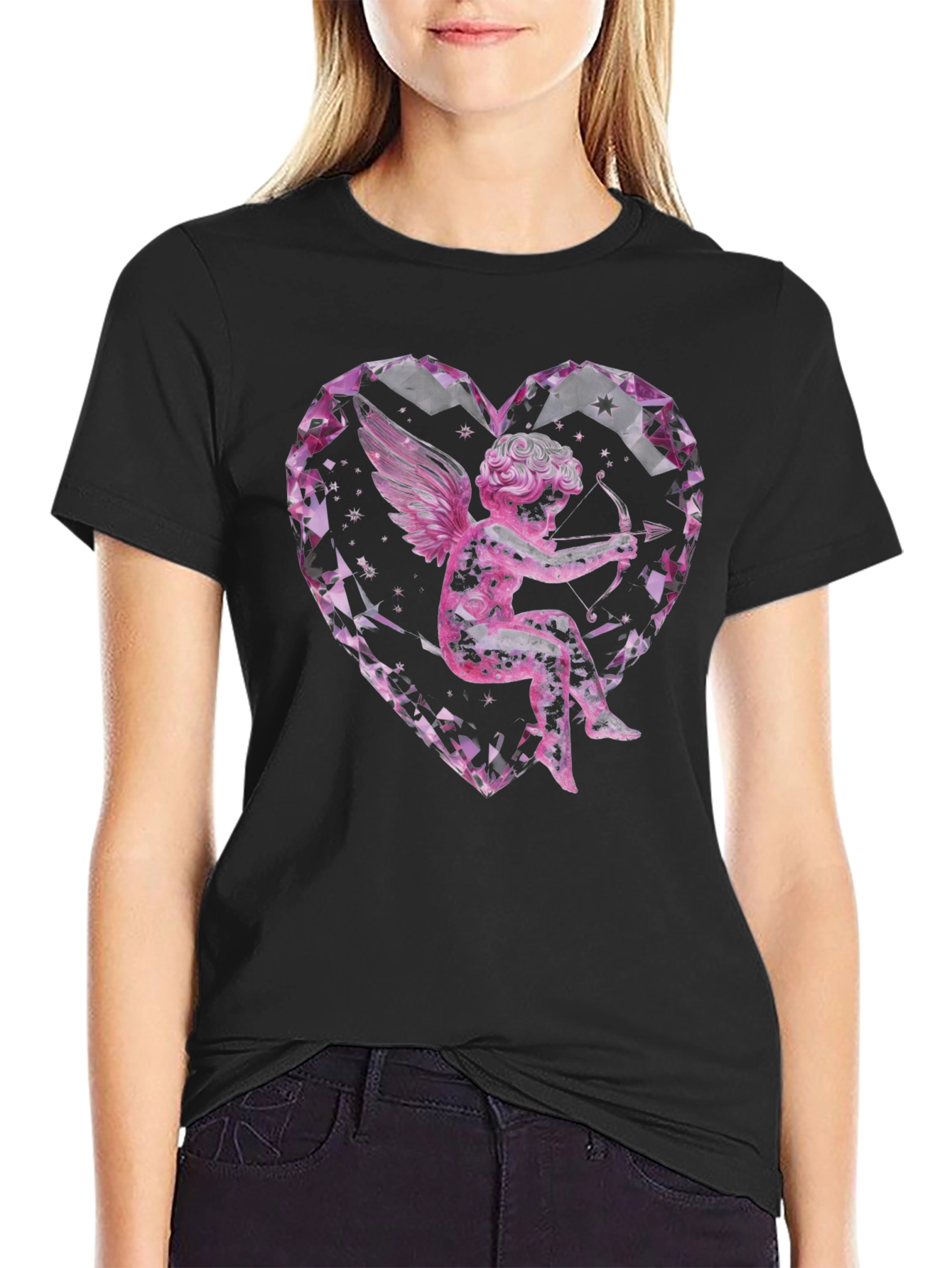 Cupid Heart Graphic Tee - Valentines Day Gift
