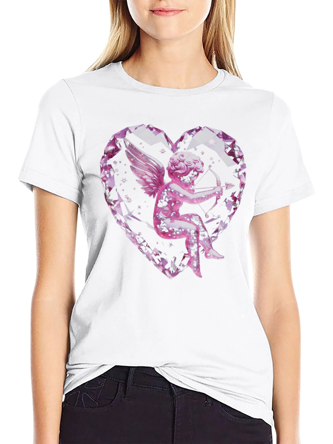 Cupid Heart Graphic Tee - Valentines Day Gift