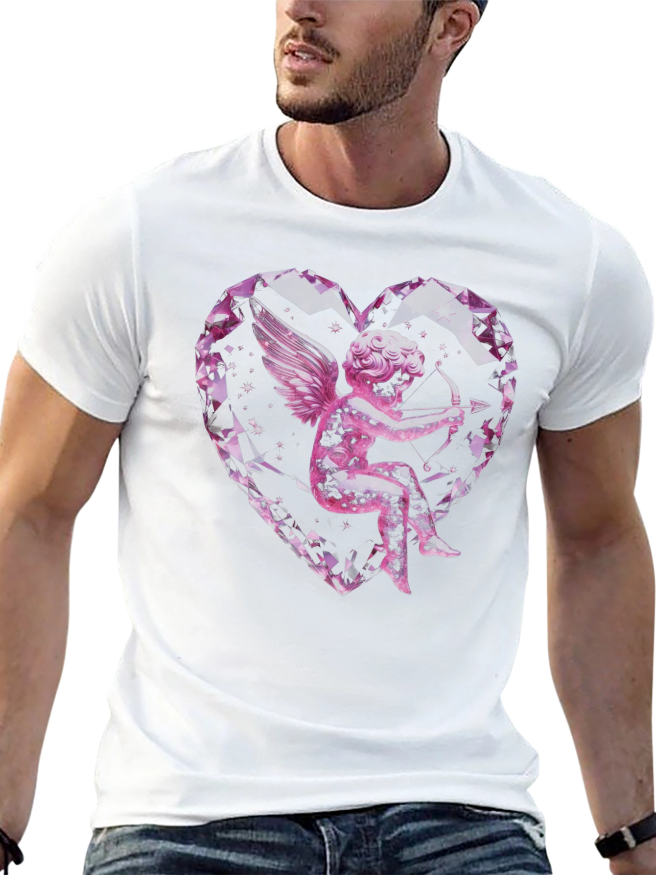 Cupid Heart Graphic Tee - Valentines Day Gift