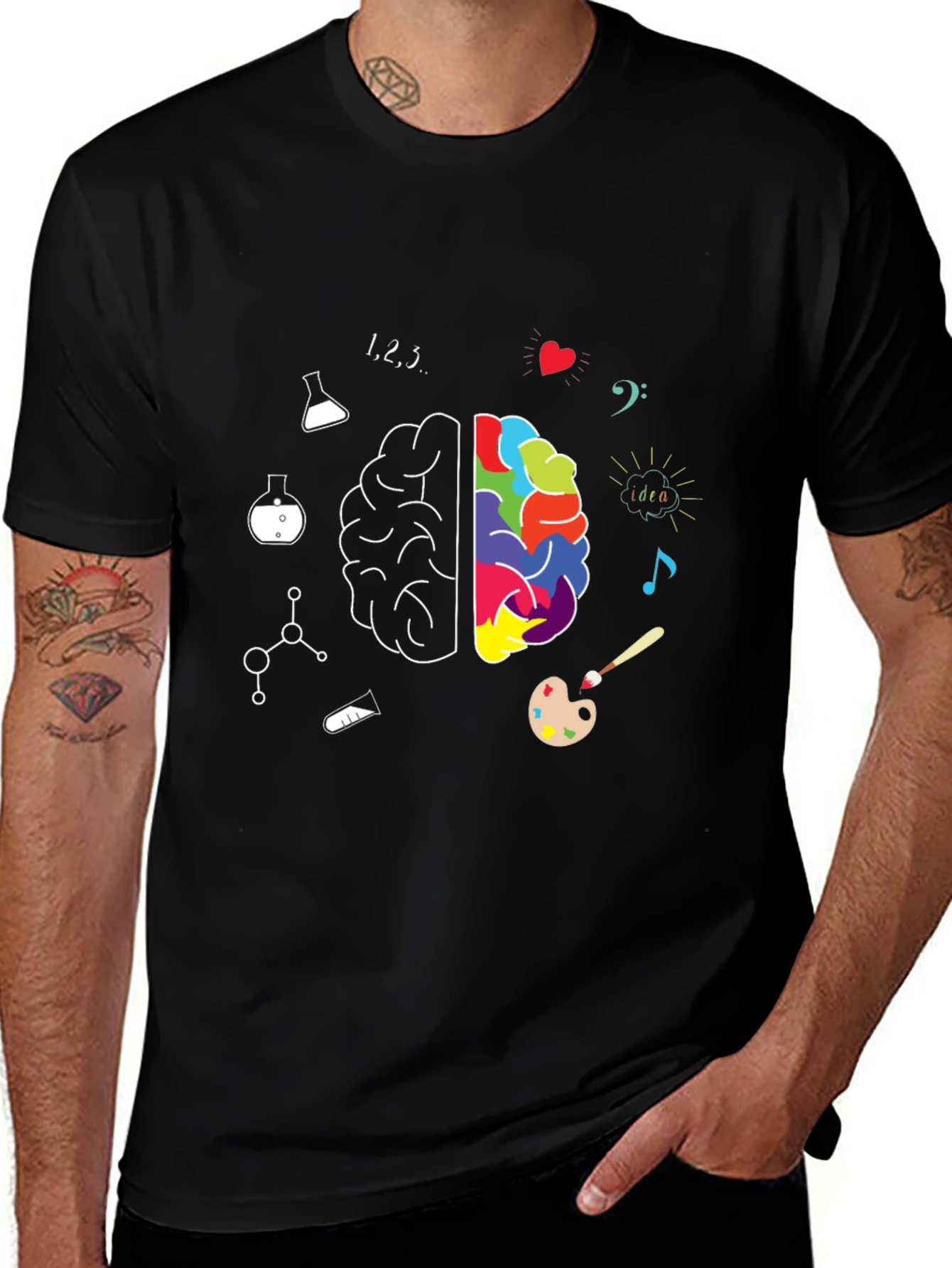 Creative Brain T-Shirt - Science Meets Art
