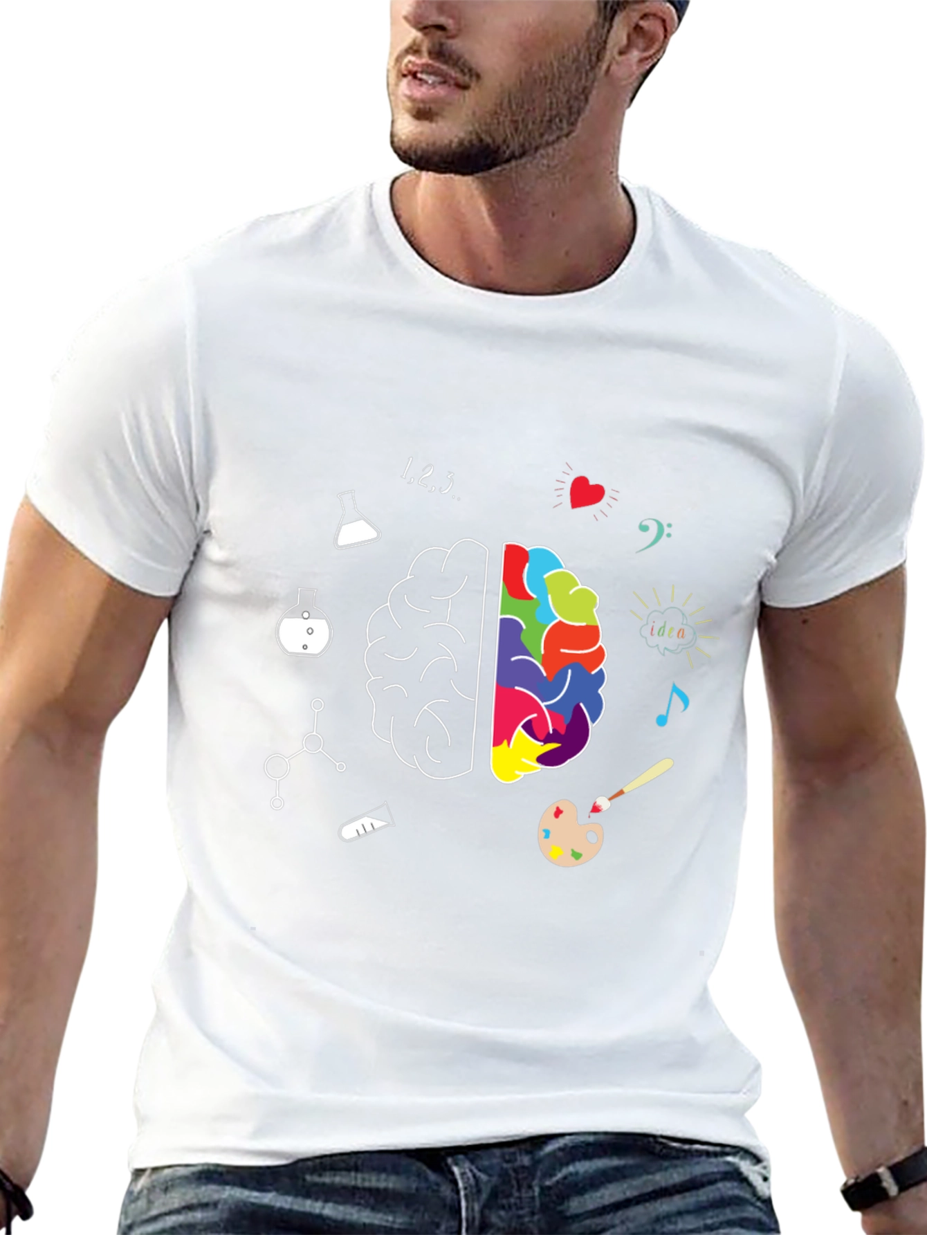 Creative Brain T-Shirt - Science Meets Art