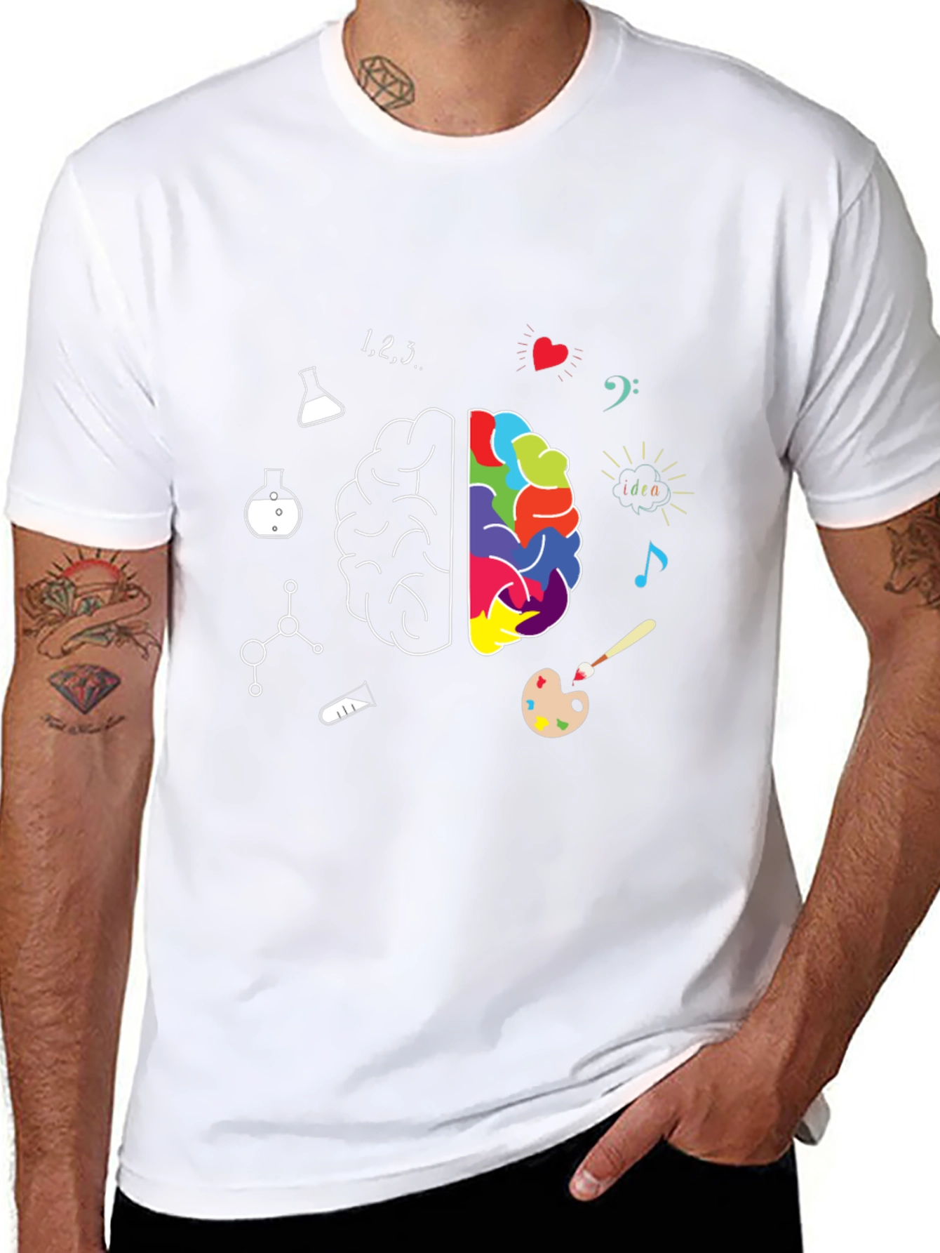 Creative Brain T-Shirt - Science Meets Art
