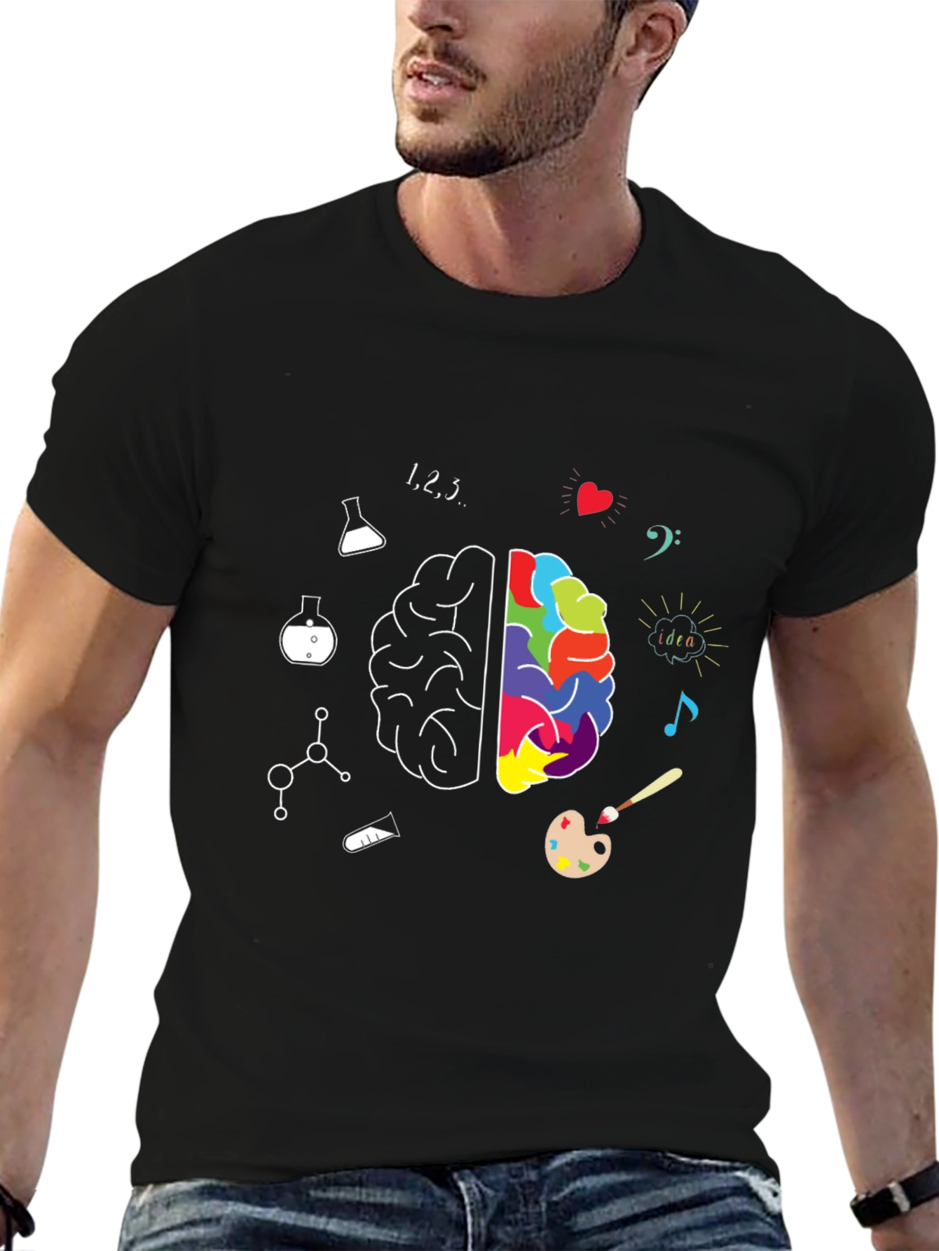 Creative Brain T-Shirt - Science Meets Art