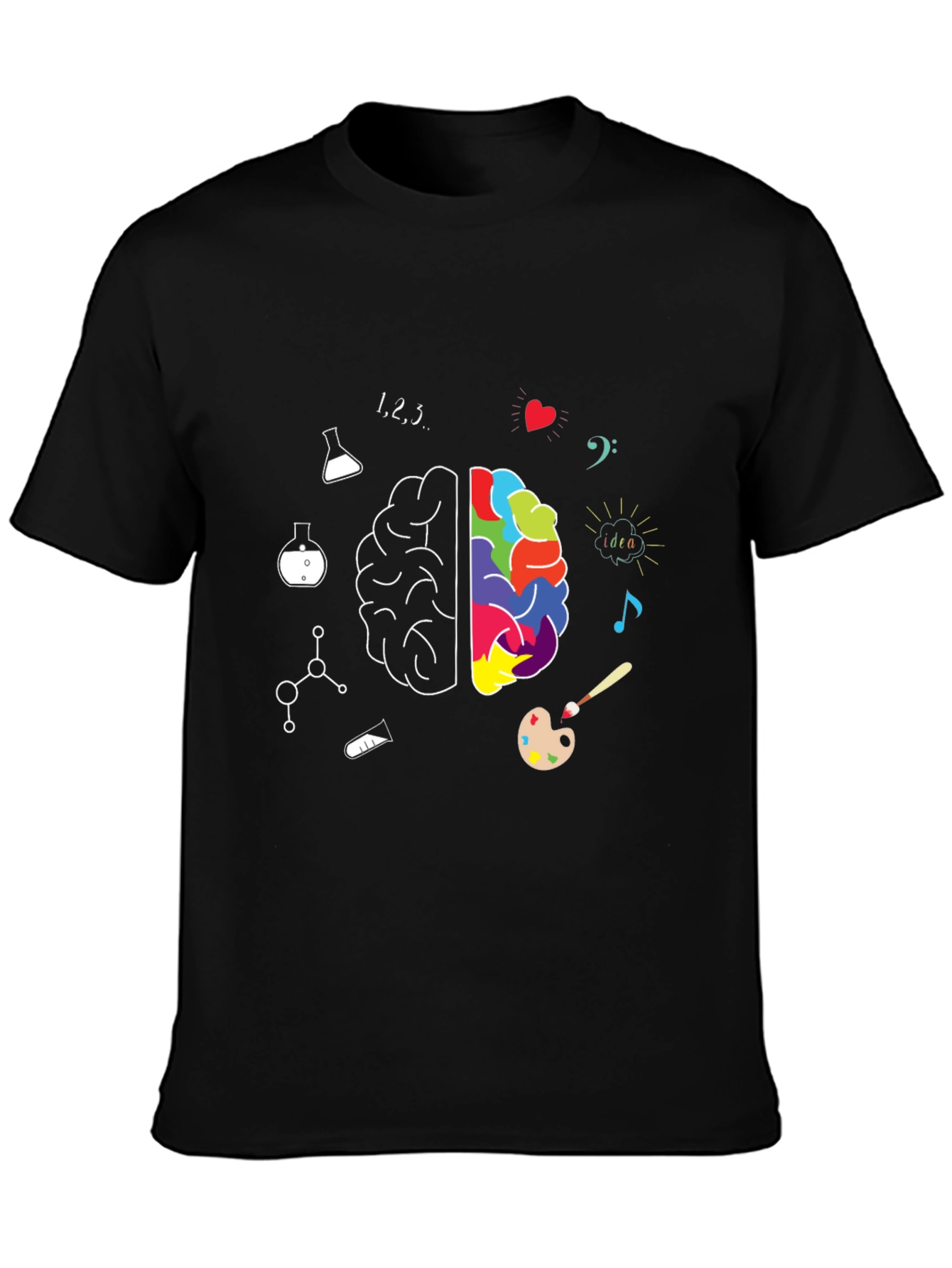 Creative Brain T-Shirt - Science Meets Art