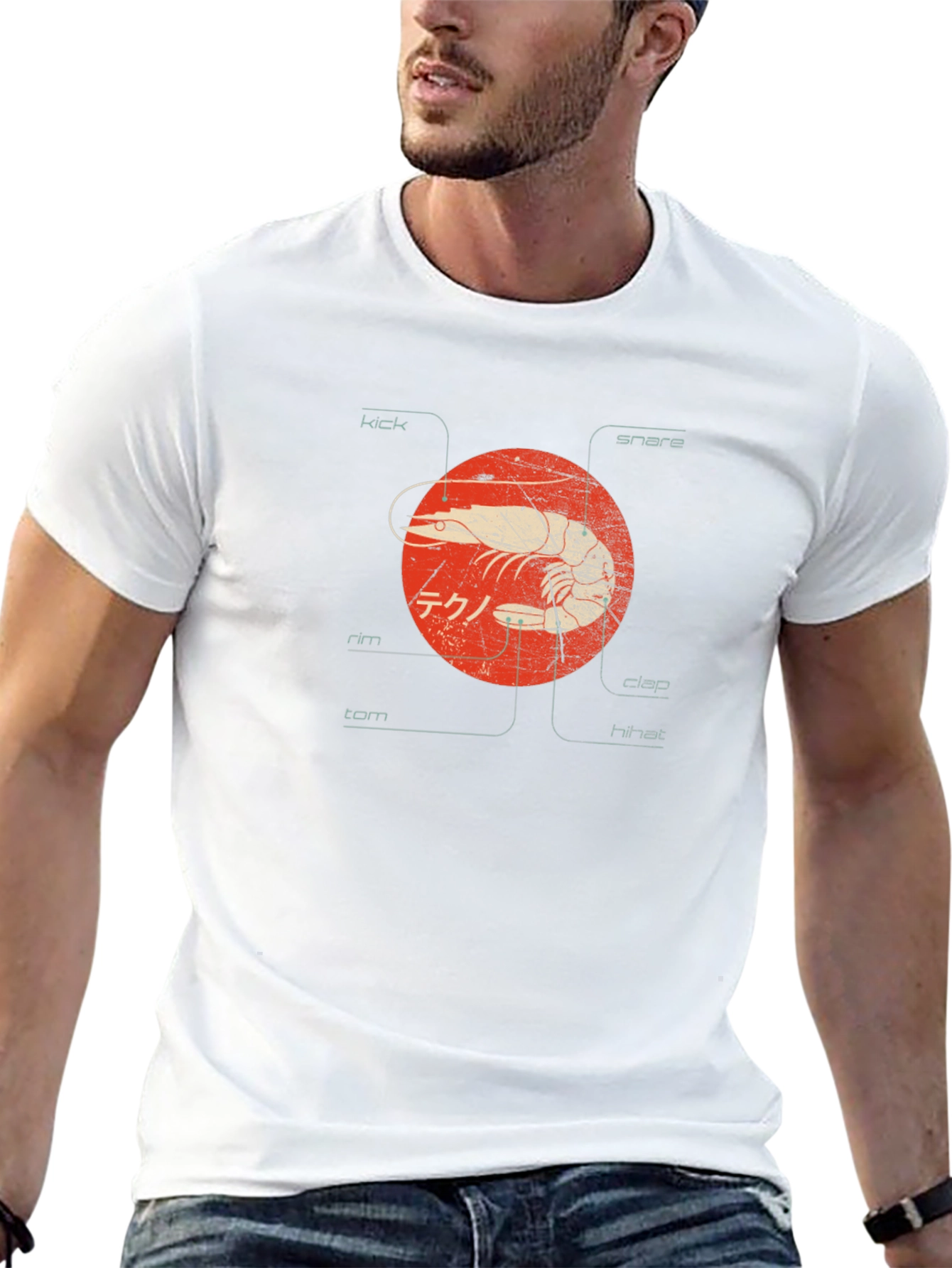 Shrimp Techno Graphic Tee