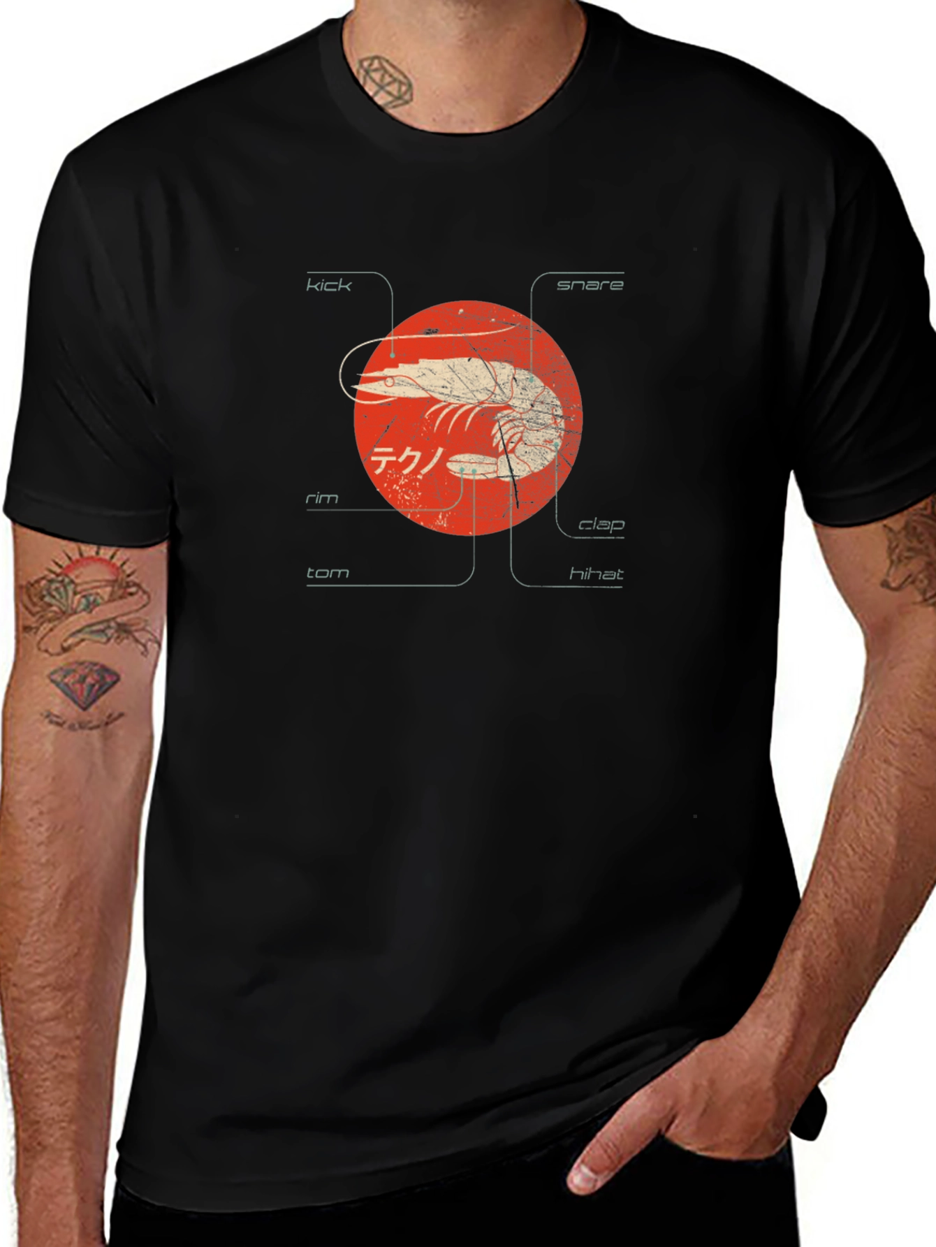 Shrimp Techno Graphic Tee