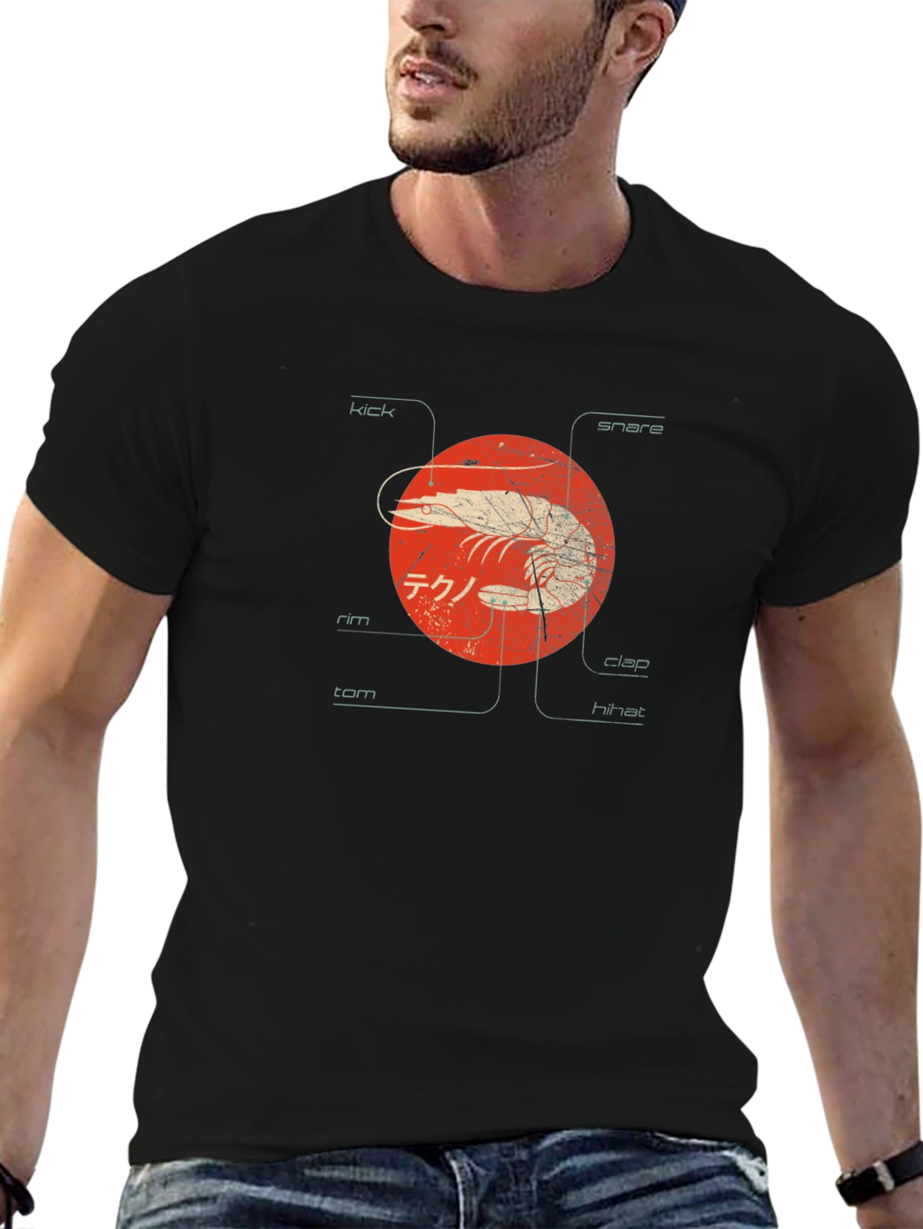 Shrimp Techno Graphic Tee