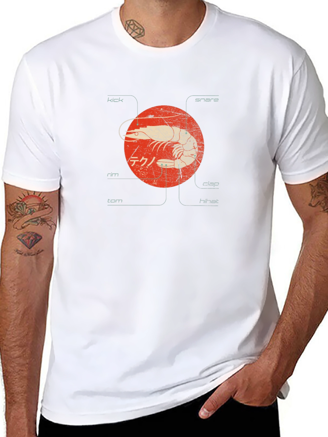 Shrimp Techno Graphic Tee