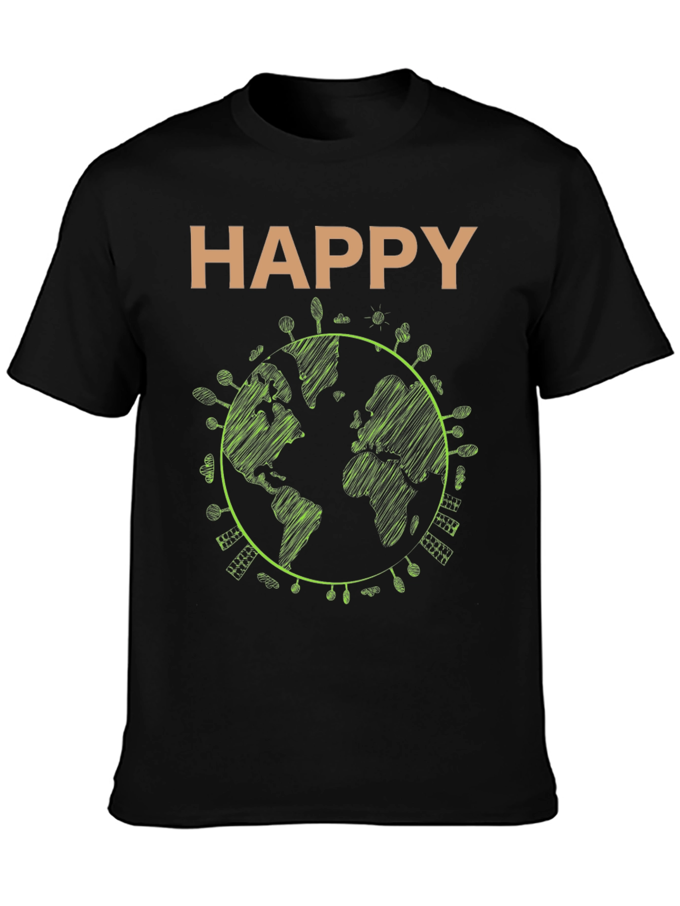 Happy Earth Graphic Tee - Sustainable Style