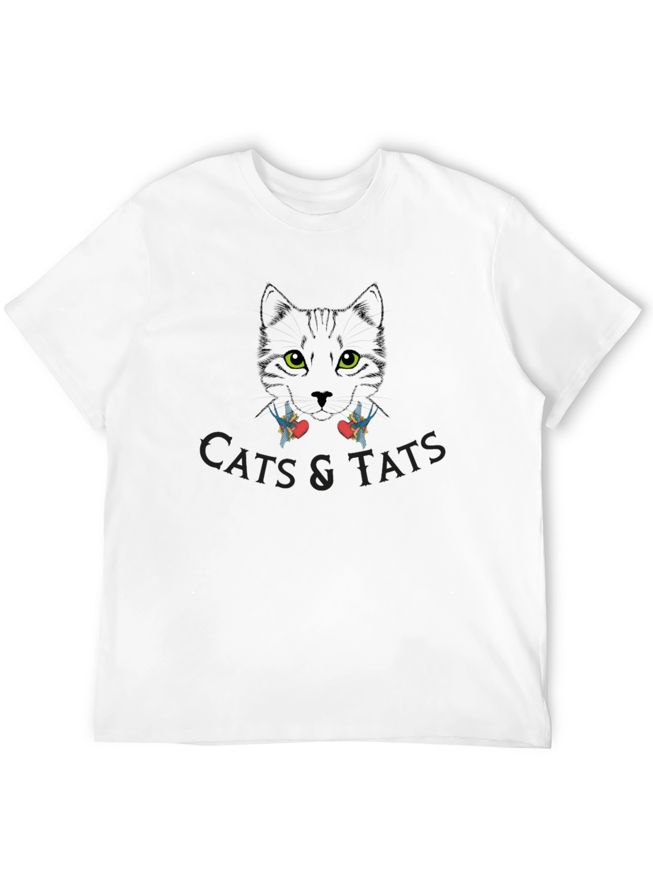 Cats & Tats T-Shirt - Black Graphic Tee
