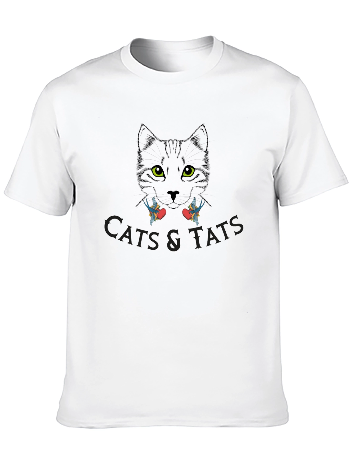 Cats & Tats T-Shirt - Black Graphic Tee