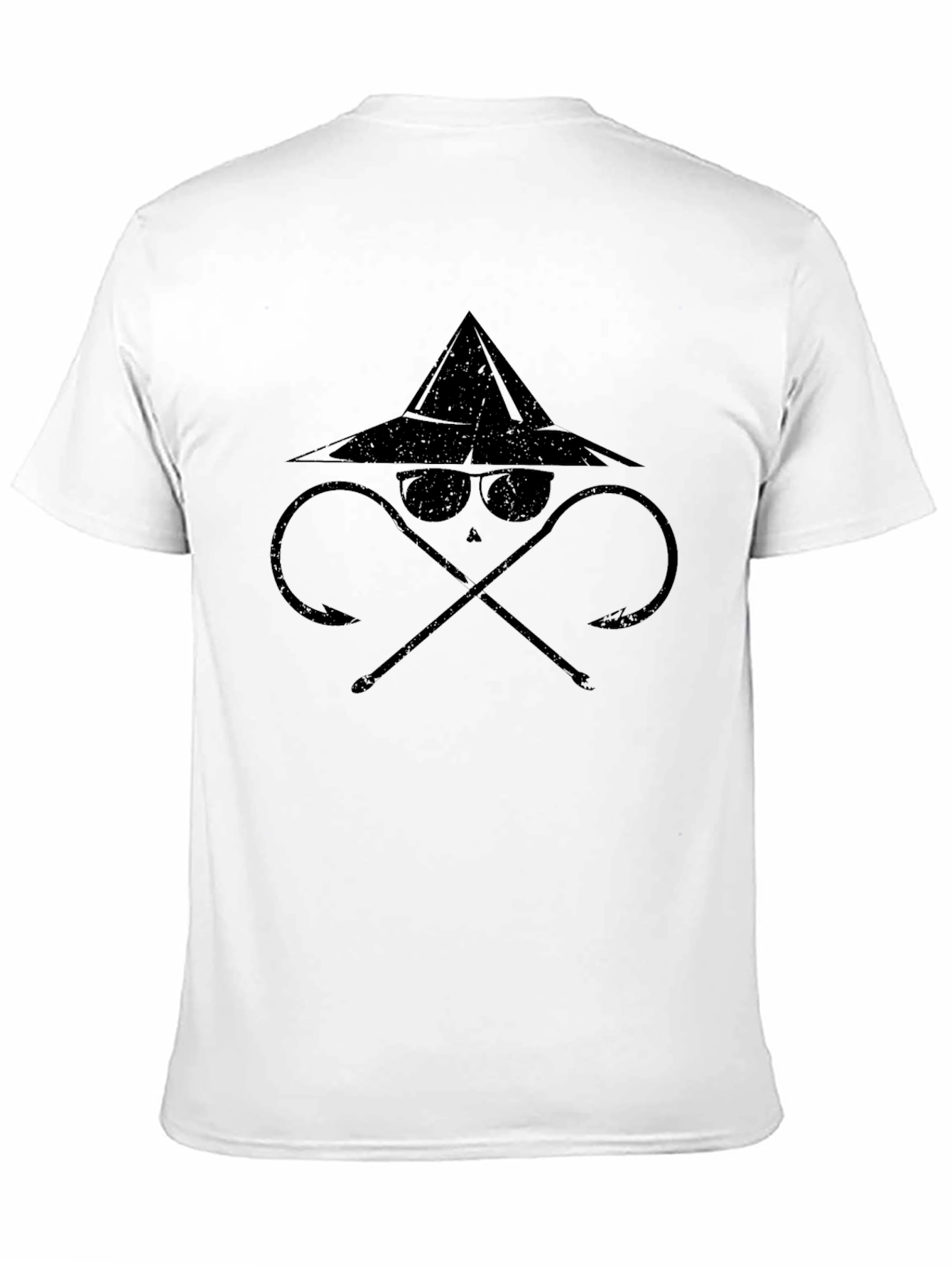 Cool Fisherman Hook & Hat Graphic T-Shirt