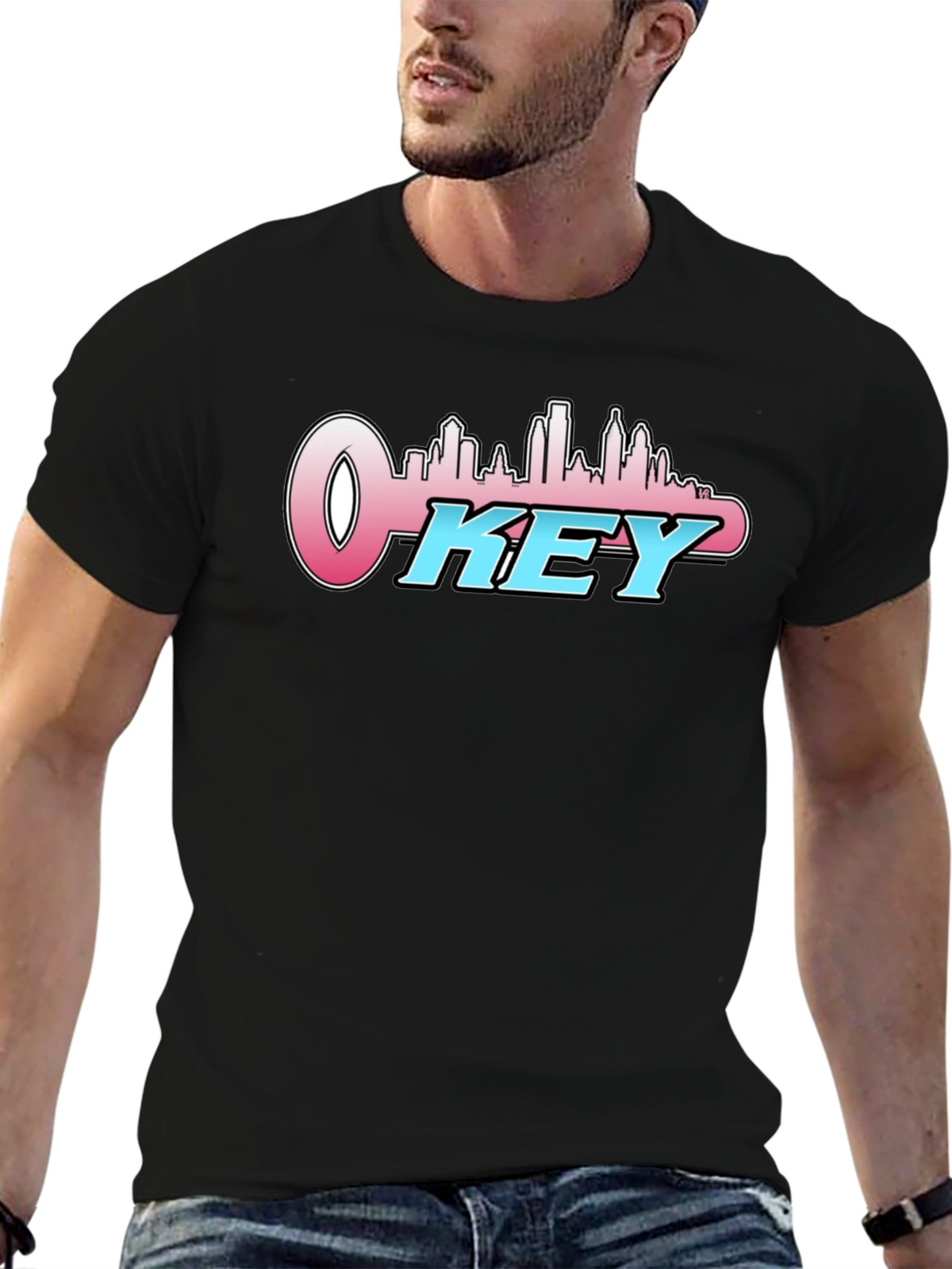 OKey City Skyline T-Shirt - Black