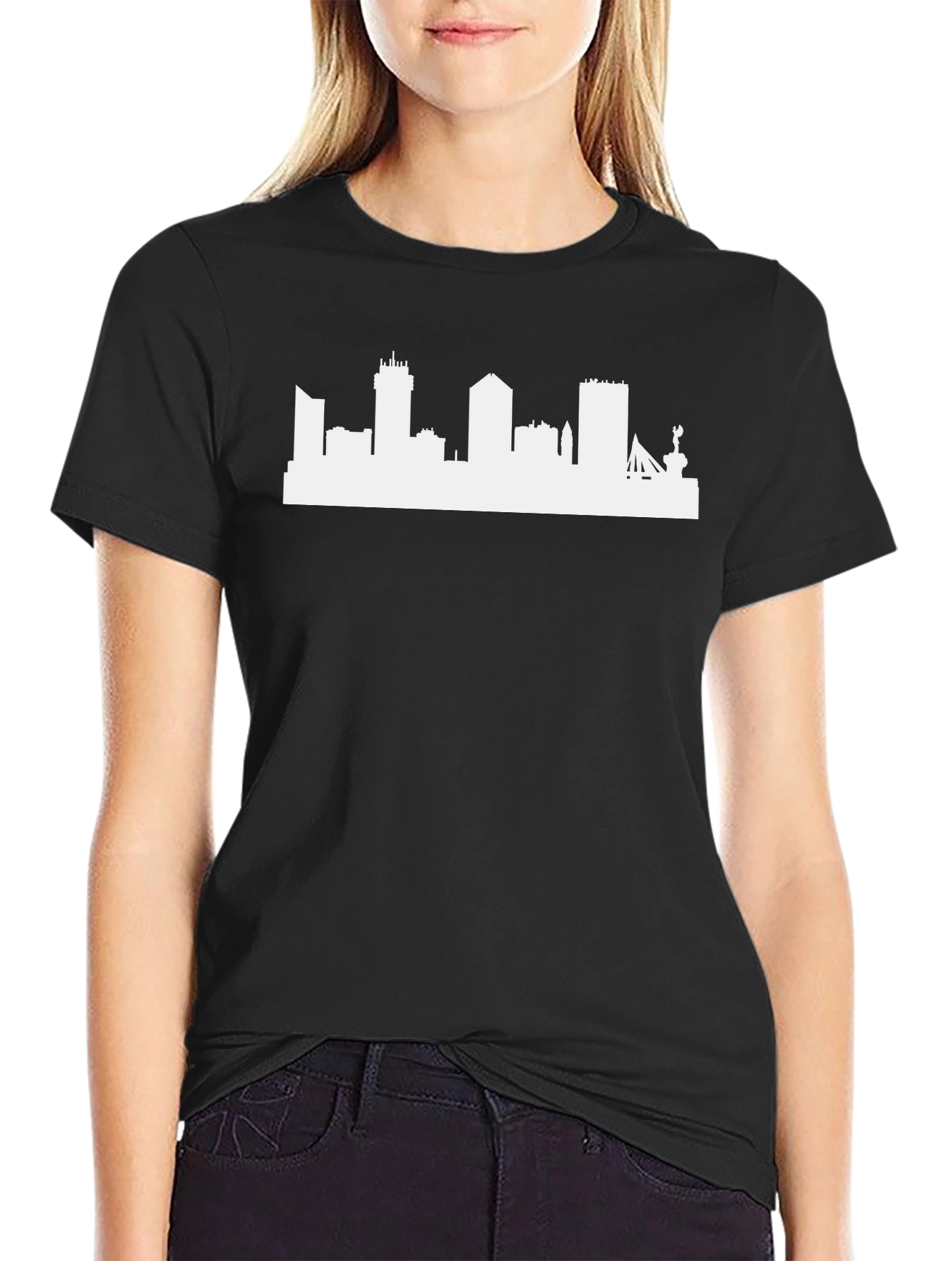 City Skyline Silhouette T-Shirt - Black