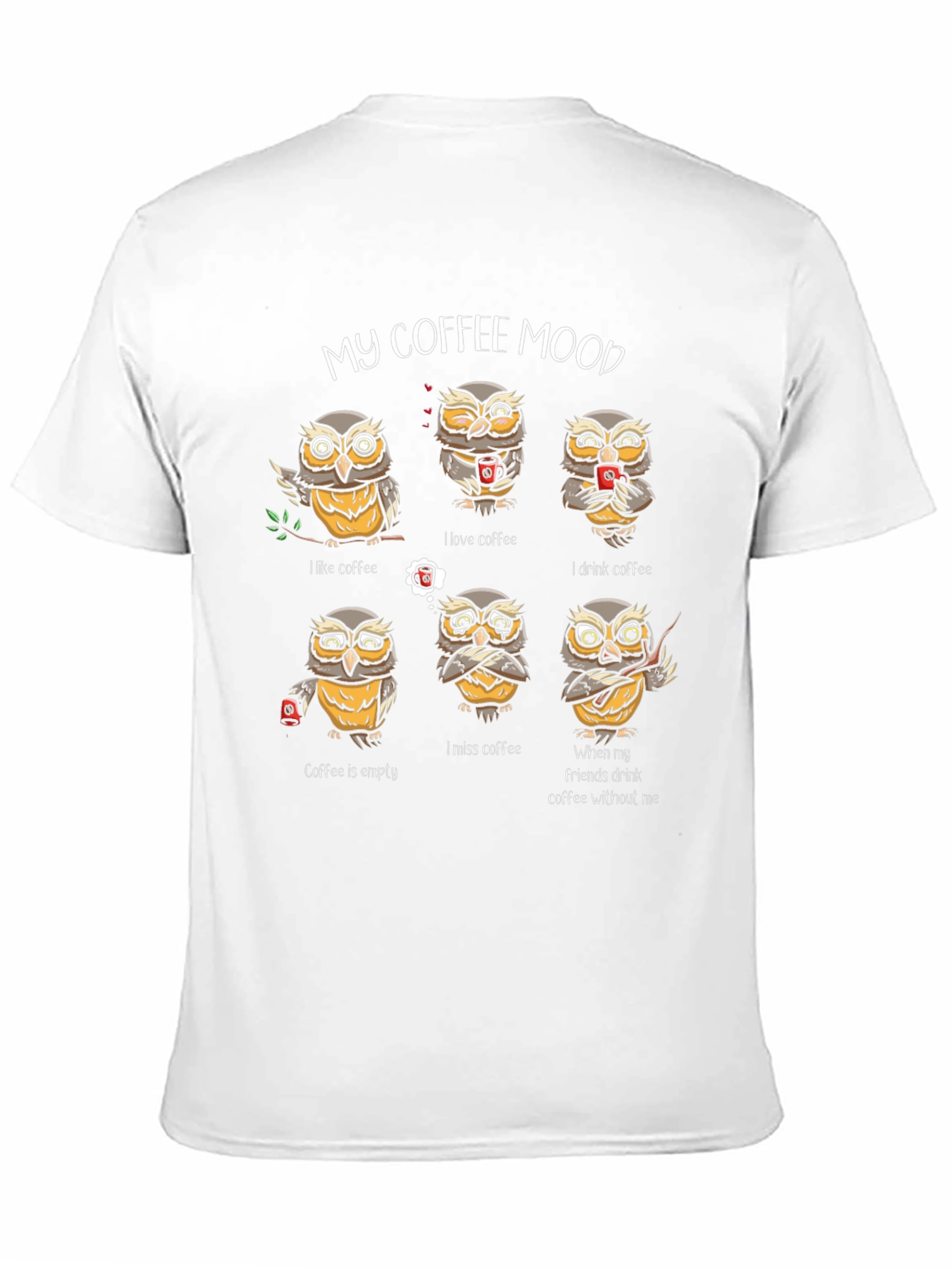My Coffee Mood Owl Graphic T-Shirt