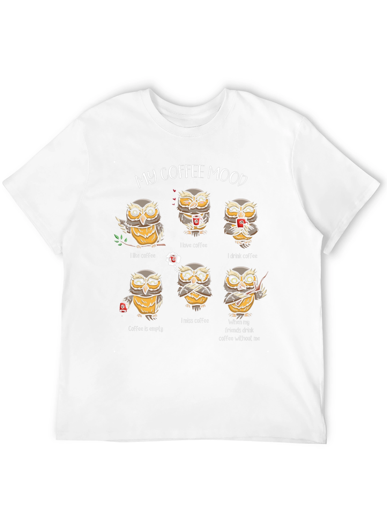 My Coffee Mood Owl Graphic T-Shirt