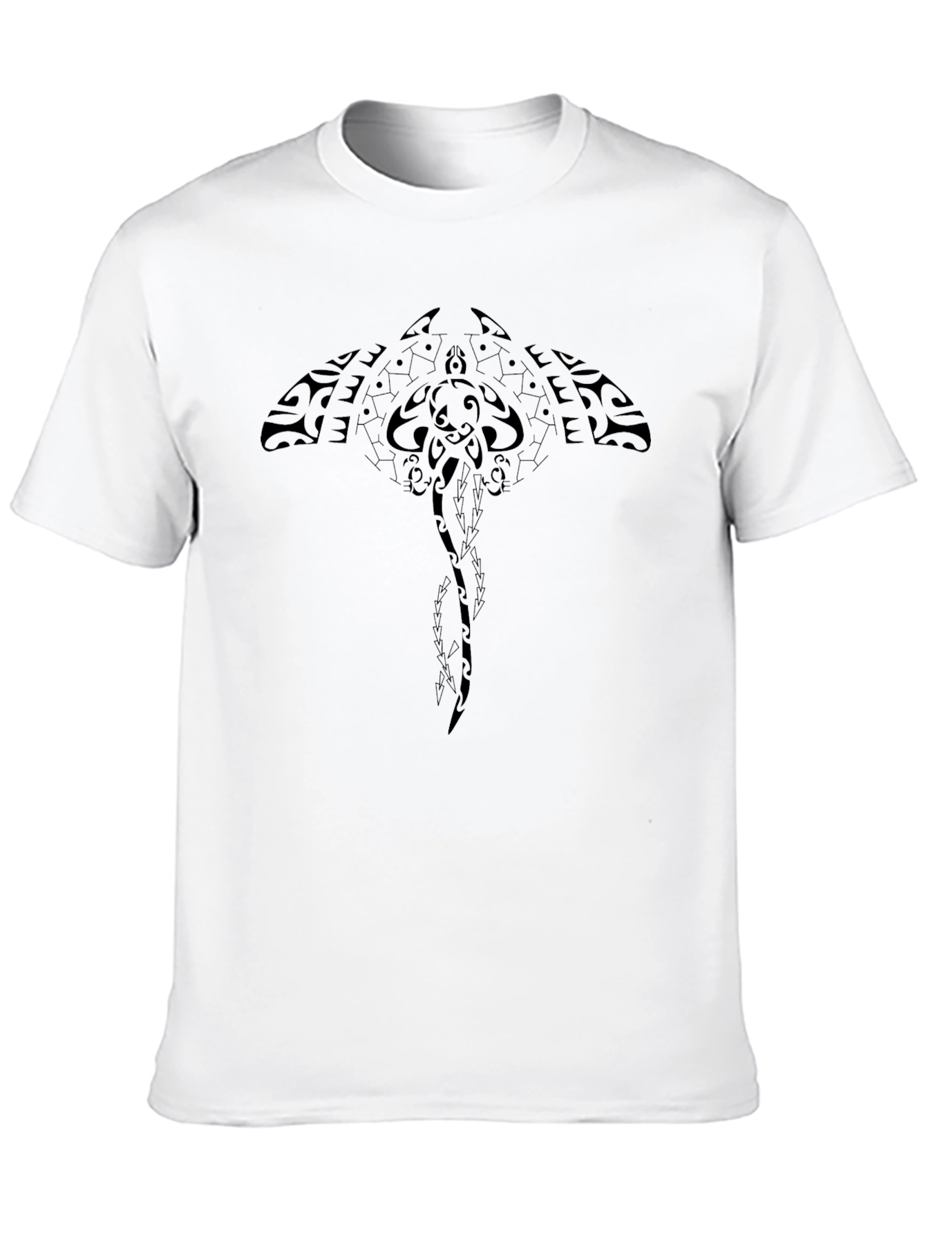 Tribal Ray Graphic T-Shirt - Black Cotton Tee
