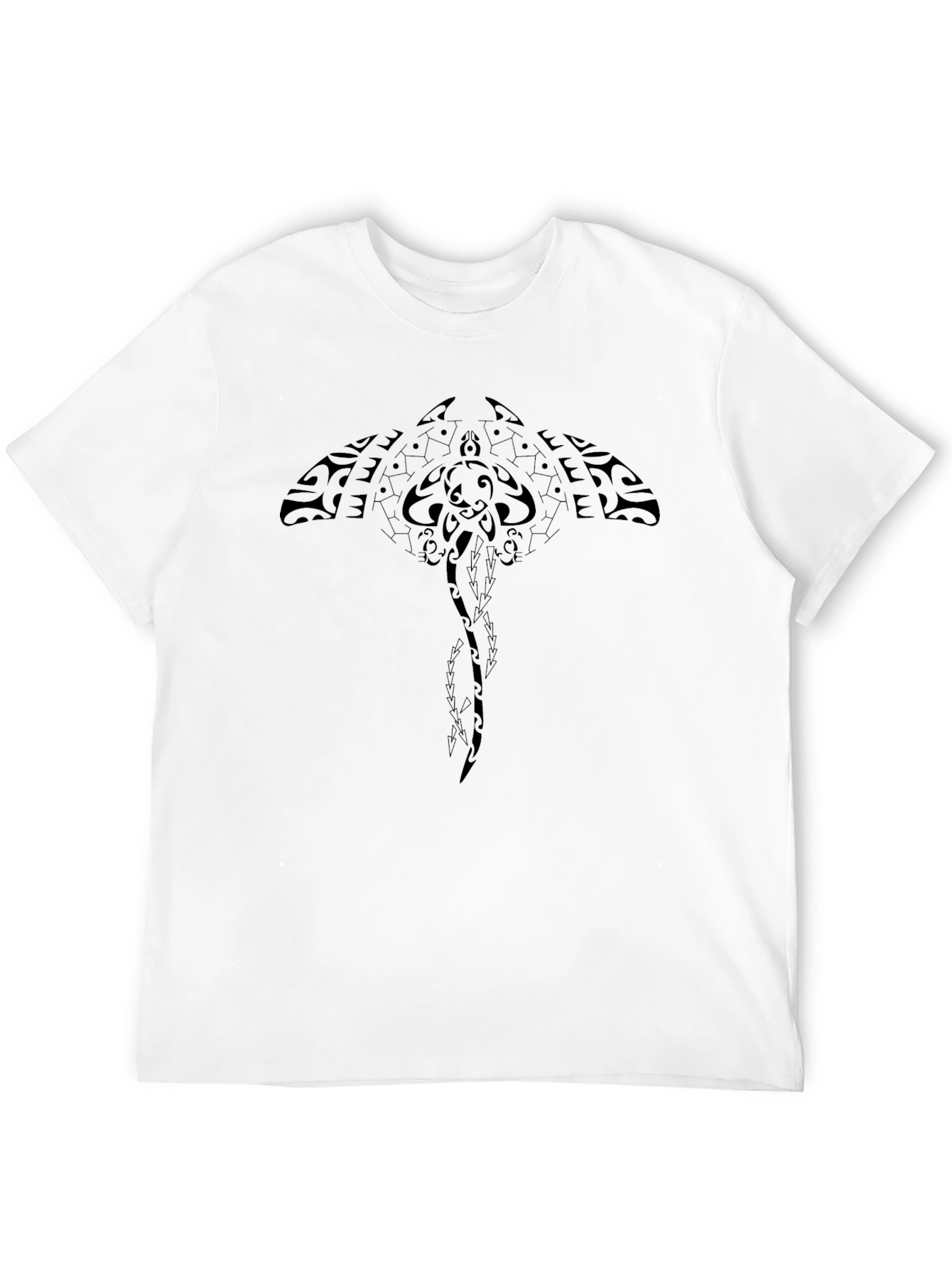 Tribal Ray Graphic T-Shirt - Black Cotton Tee
