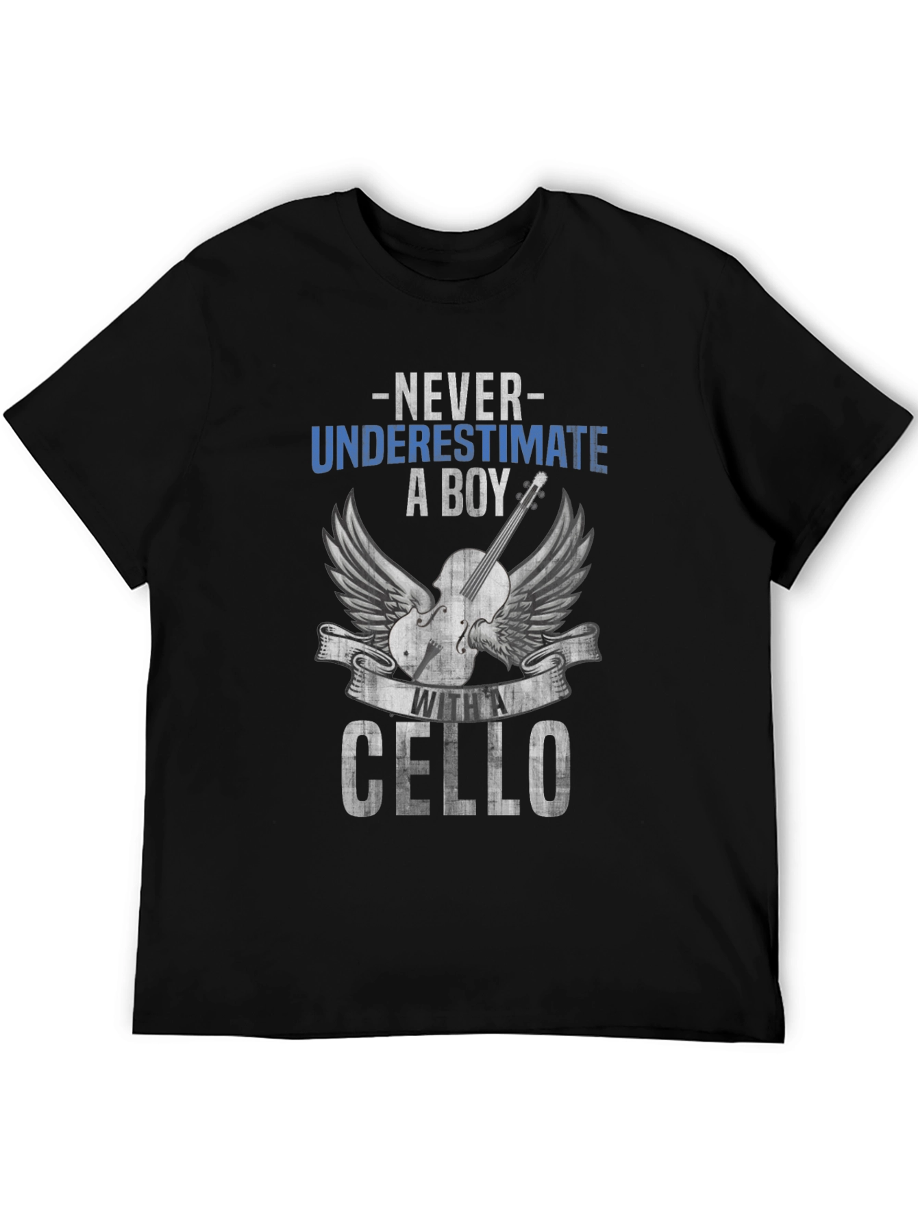 Never Underestimate A Boy With A Cello T-Shirt