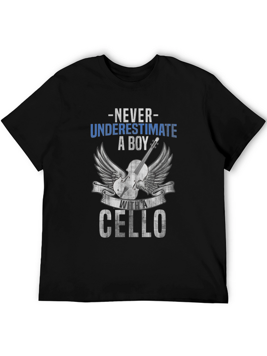 Never Underestimate A Boy With A Cello T-Shirt