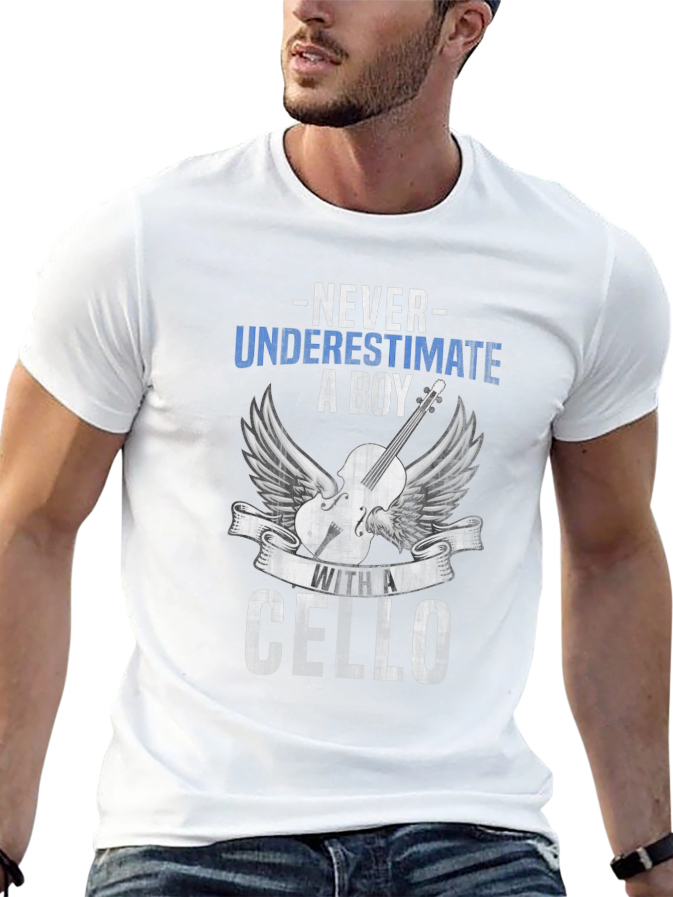 Never Underestimate A Boy With A Cello T-Shirt