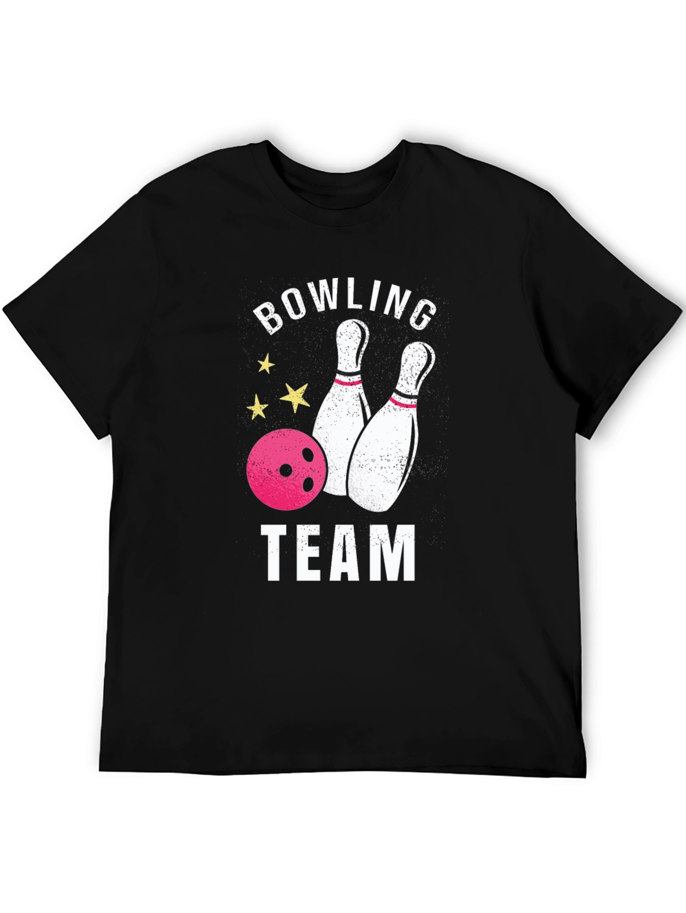 Bowling Team Graphic T-Shirt - Black