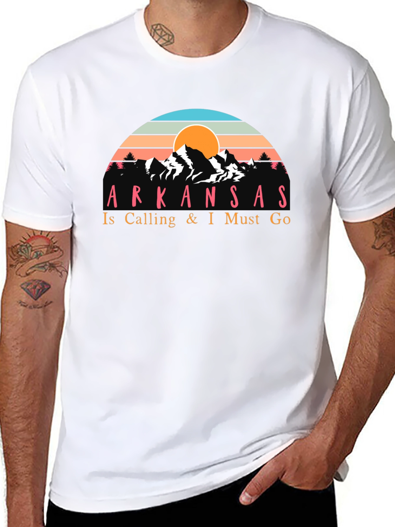Arkansas Calling Mens Black T-Shirt