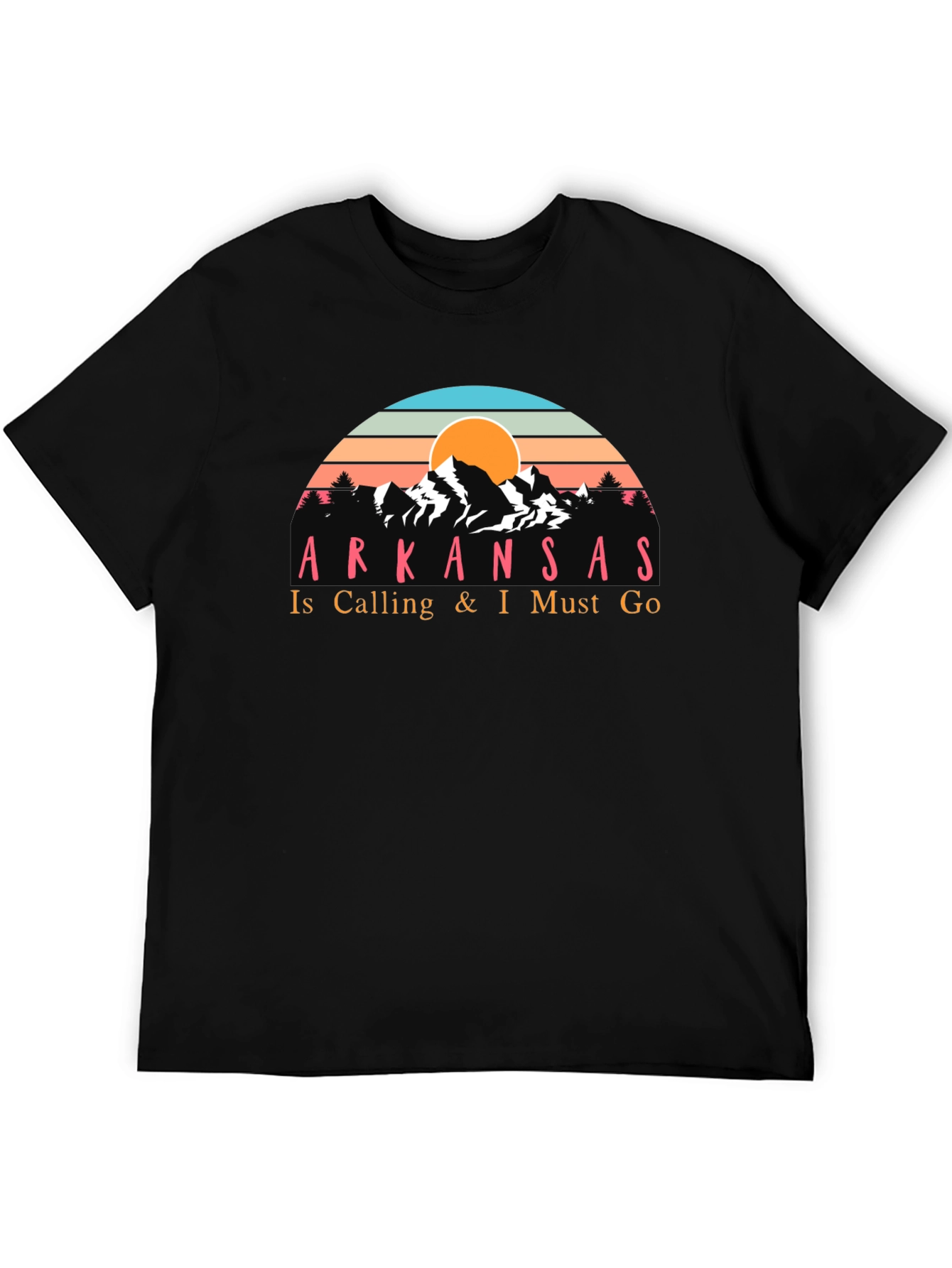 Arkansas Calling Mens Black T-Shirt