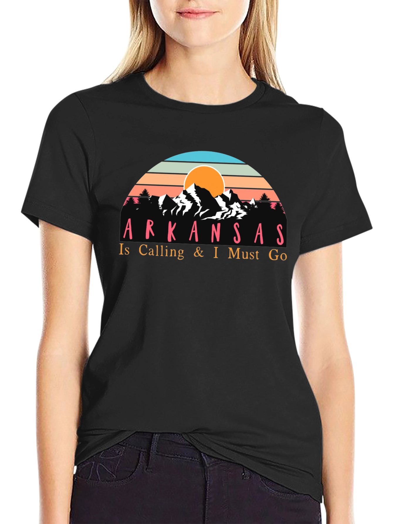 Arkansas Calling Mens Black T-Shirt