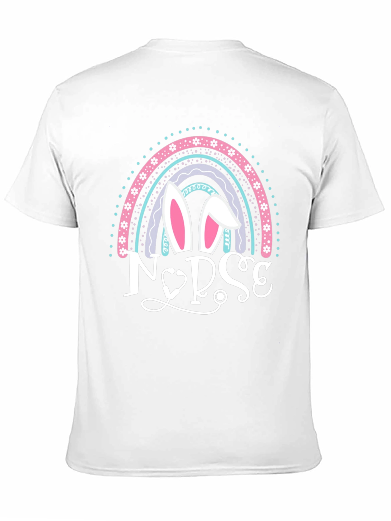 Nurse Easter Bunny Rainbow T-Shirt