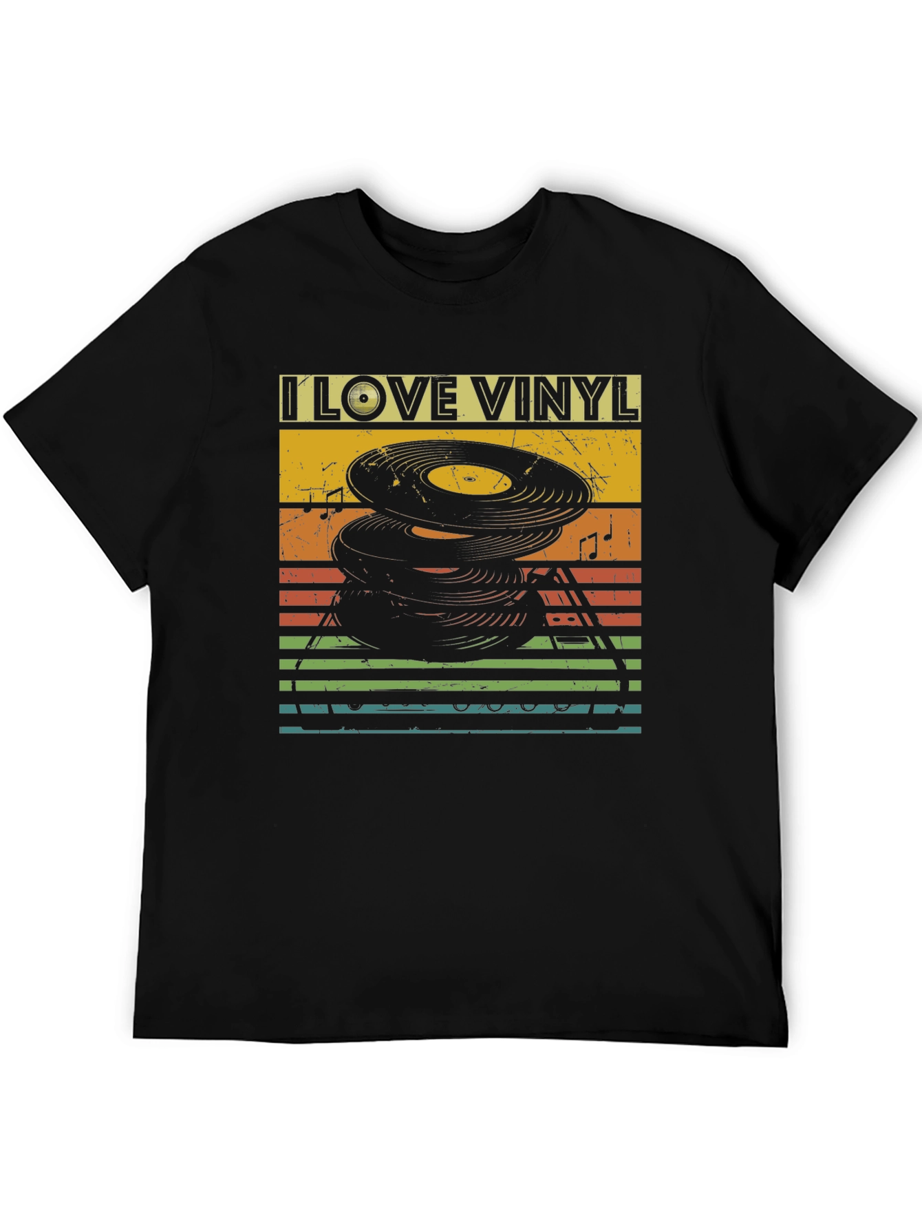 I Love Vinyl Retro Graphic Tee