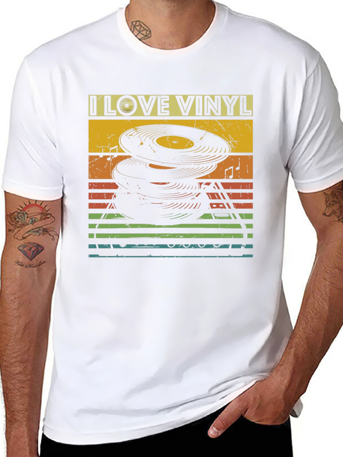 I Love Vinyl Retro Graphic Tee