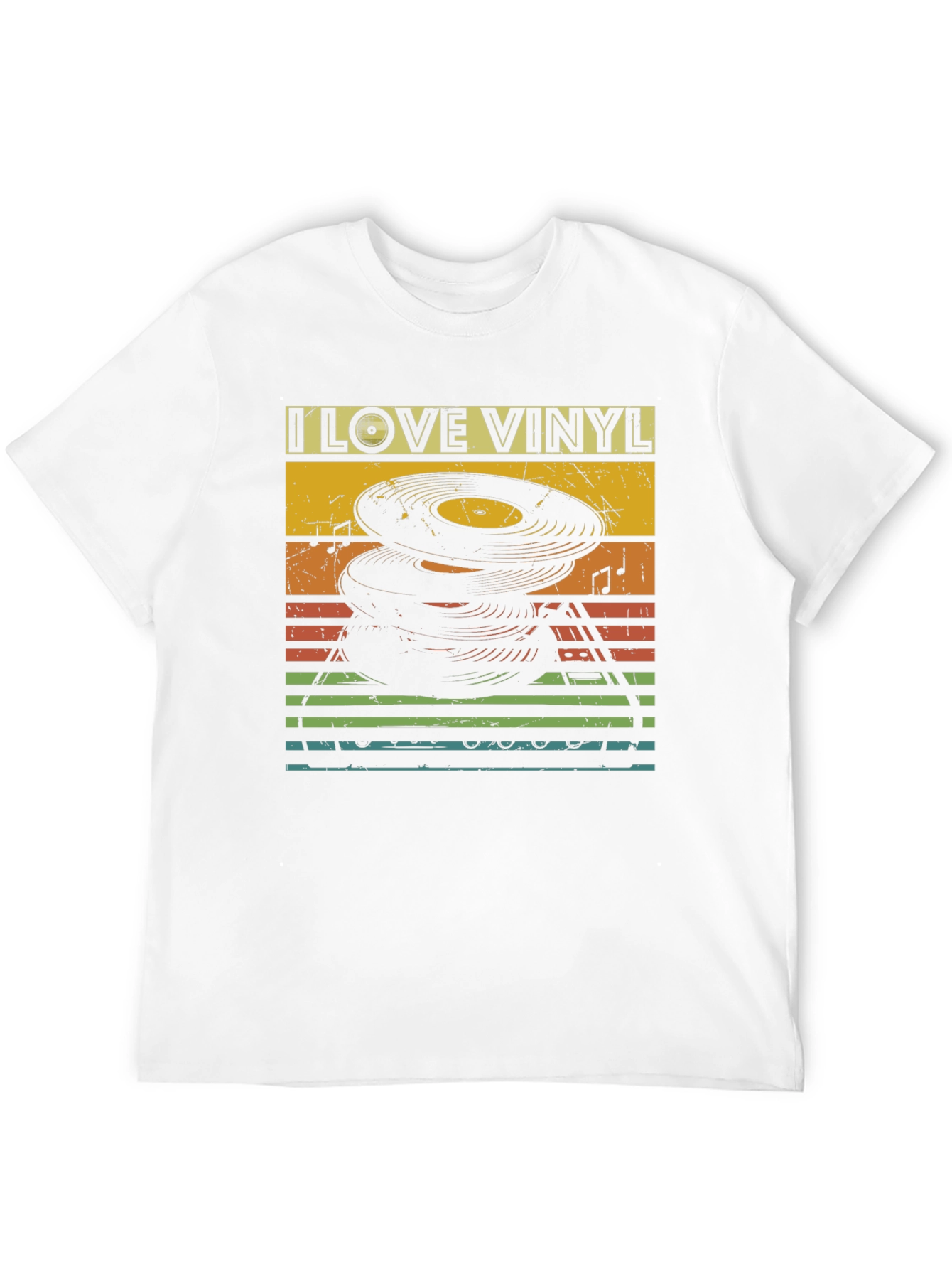 I Love Vinyl Retro Graphic Tee