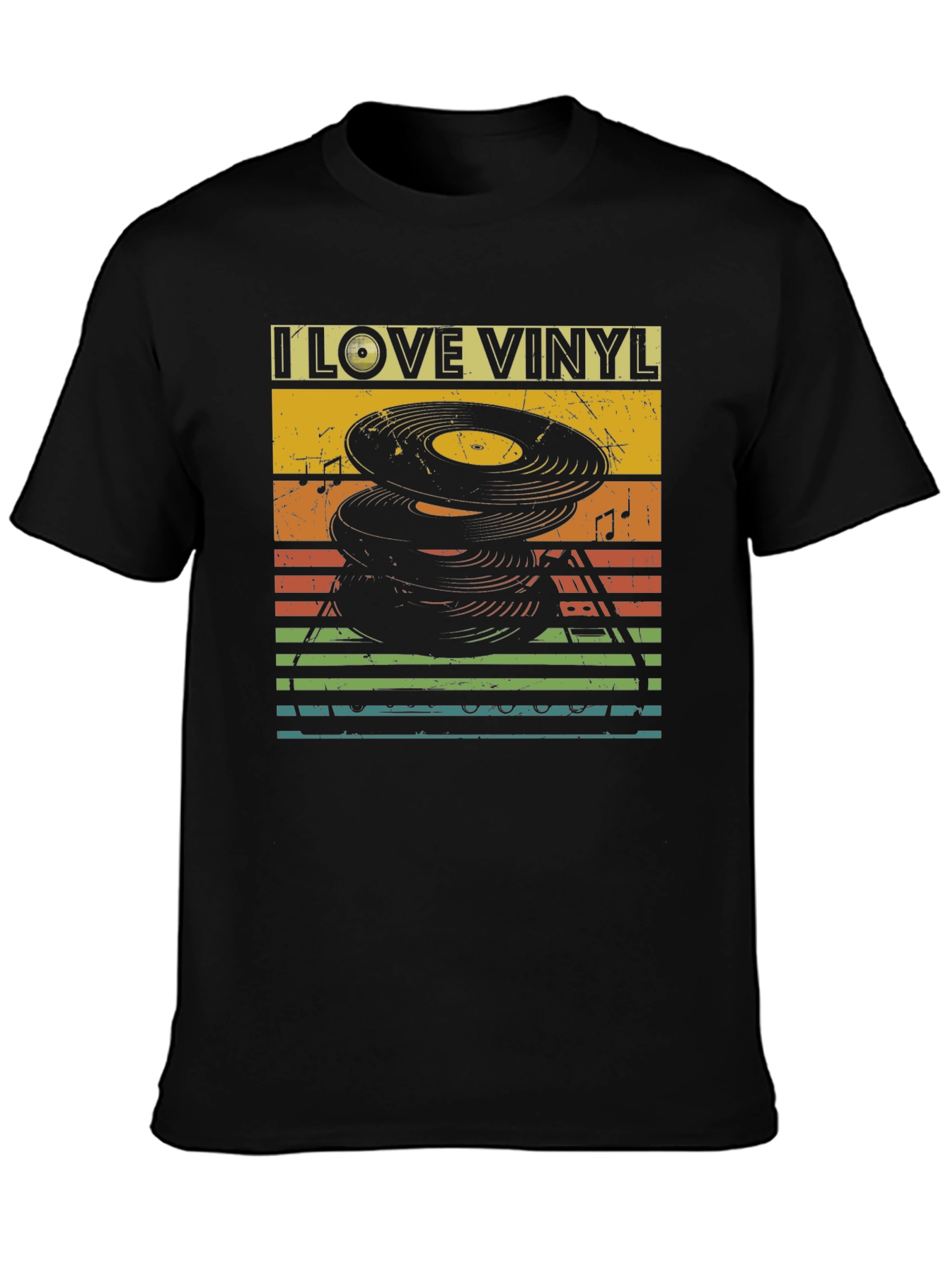 I Love Vinyl Retro Graphic Tee