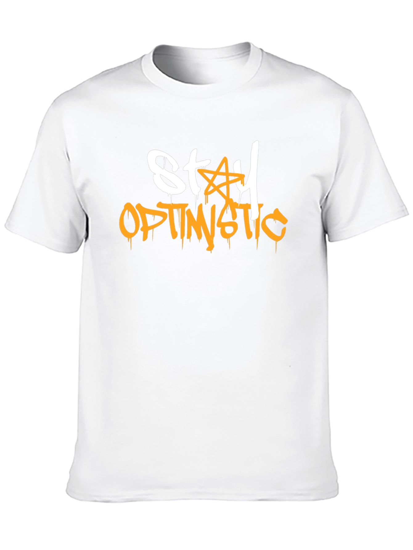 Stay Optimistic Graphic Print Black T-Shirt
