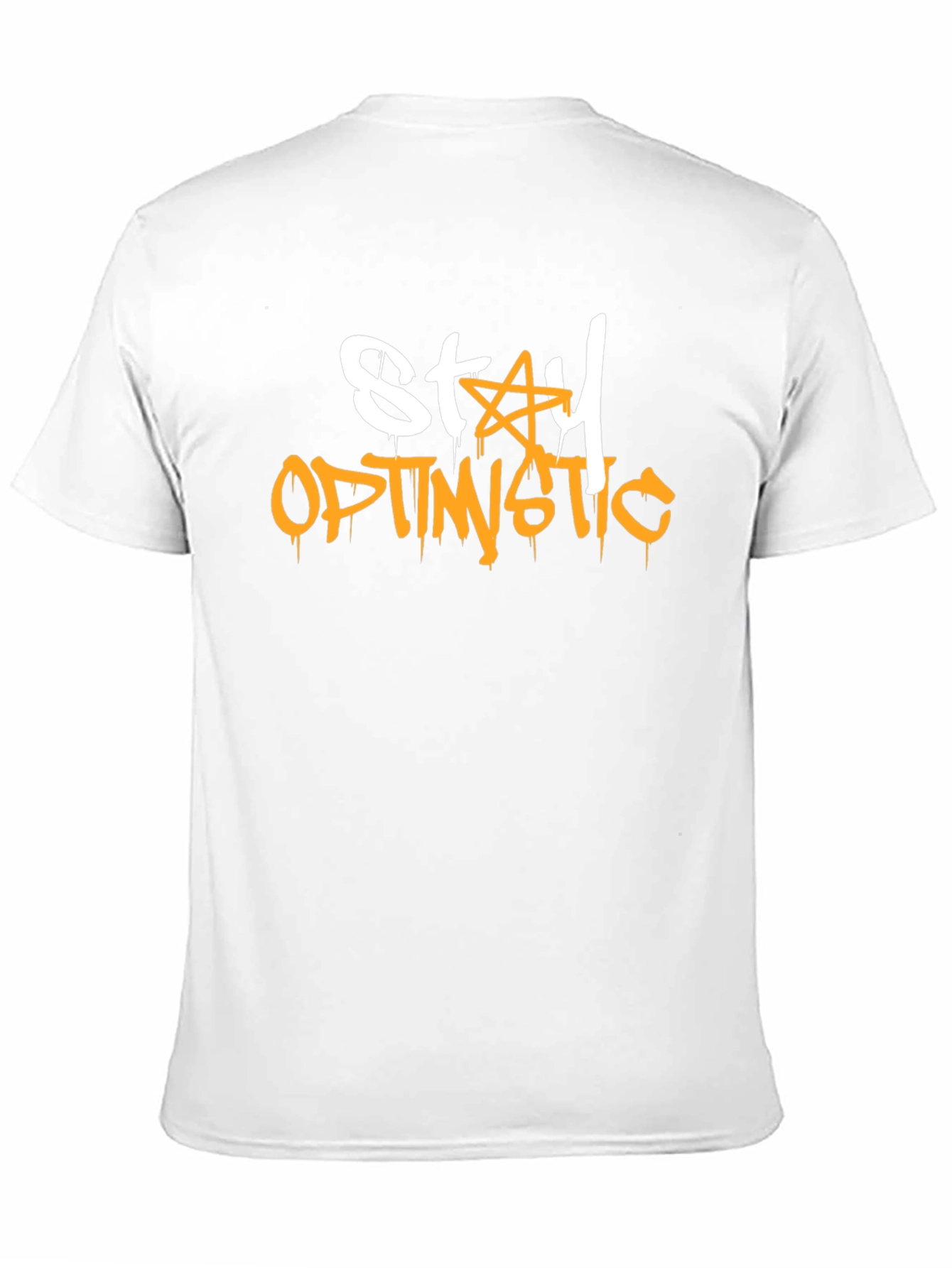 Stay Optimistic Graphic Print Black T-Shirt