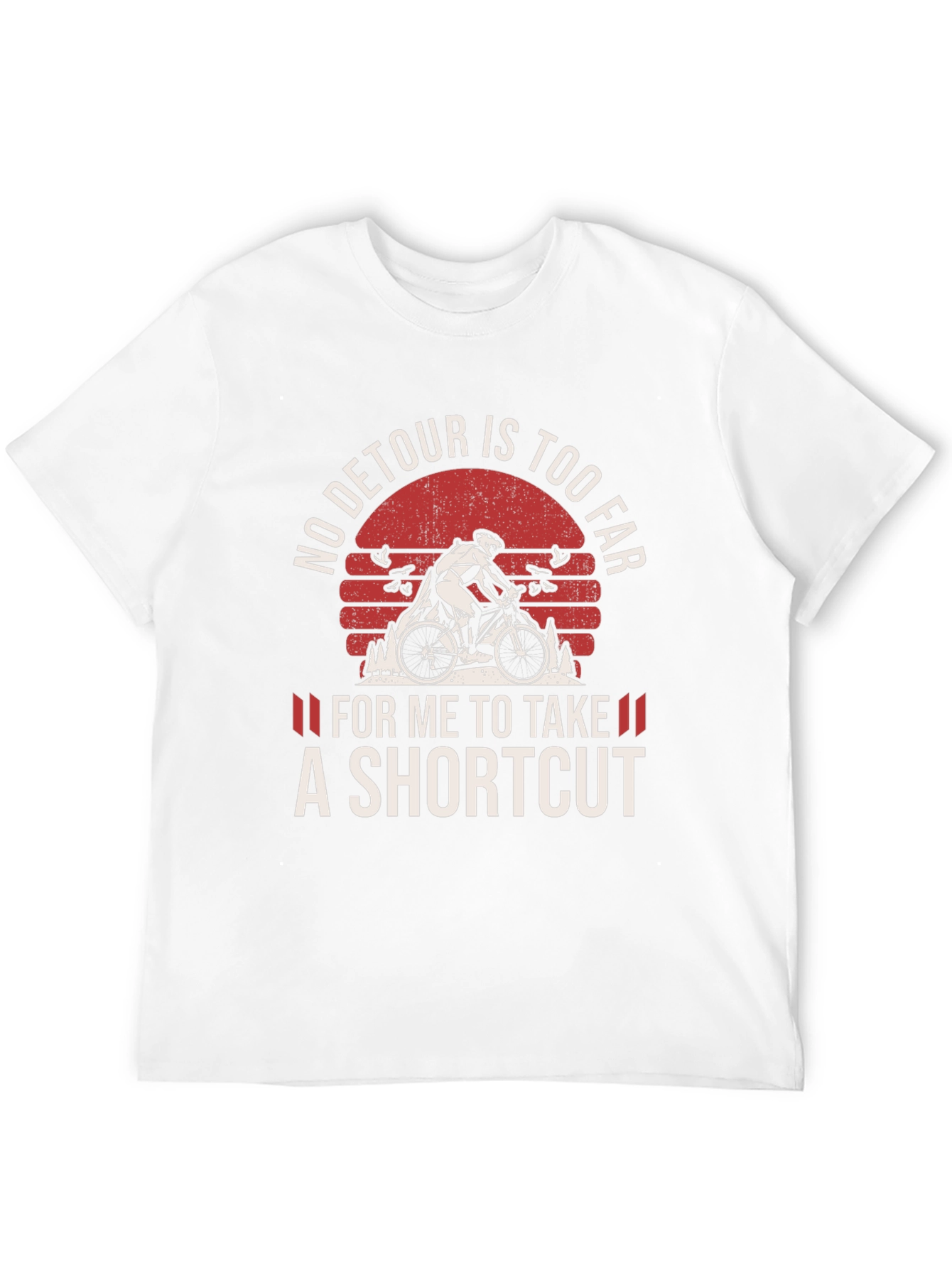 No Detour T-Shirt: Biker Adventure Tee
