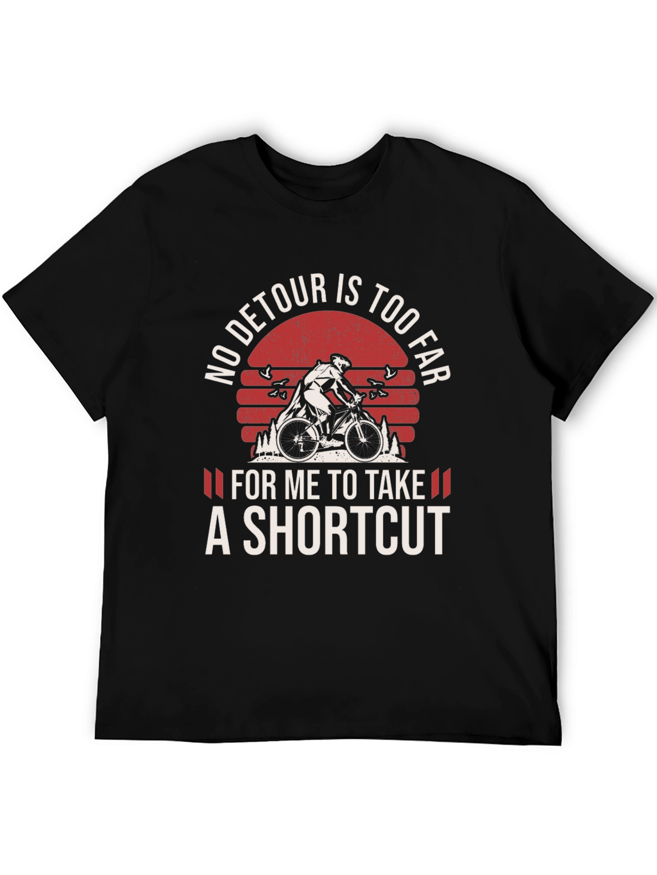 No Detour T-Shirt: Biker Adventure Tee