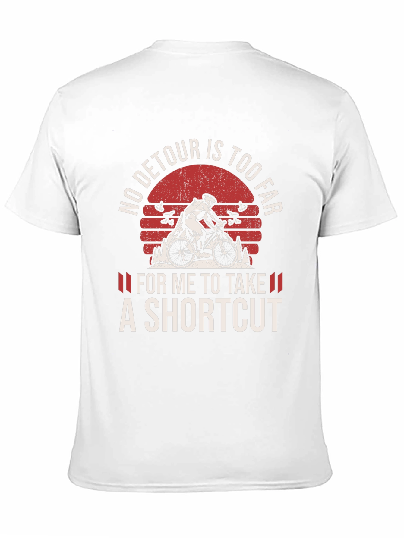 No Detour T-Shirt: Biker Adventure Tee