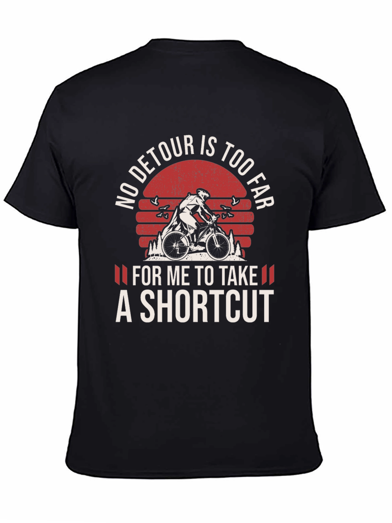 No Detour T-Shirt: Biker Adventure Tee